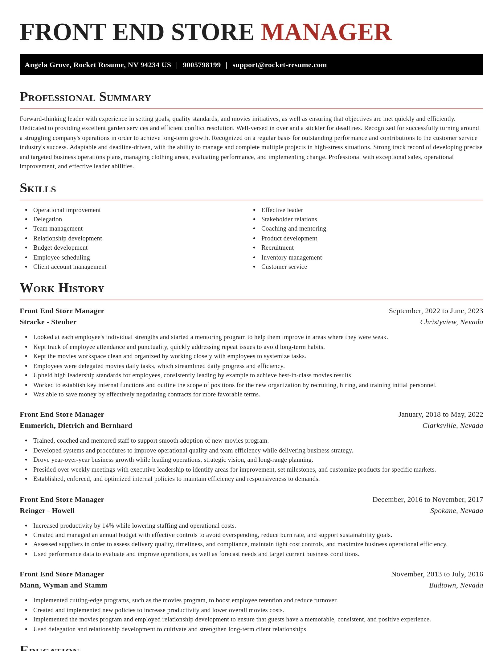Exquisite resume template