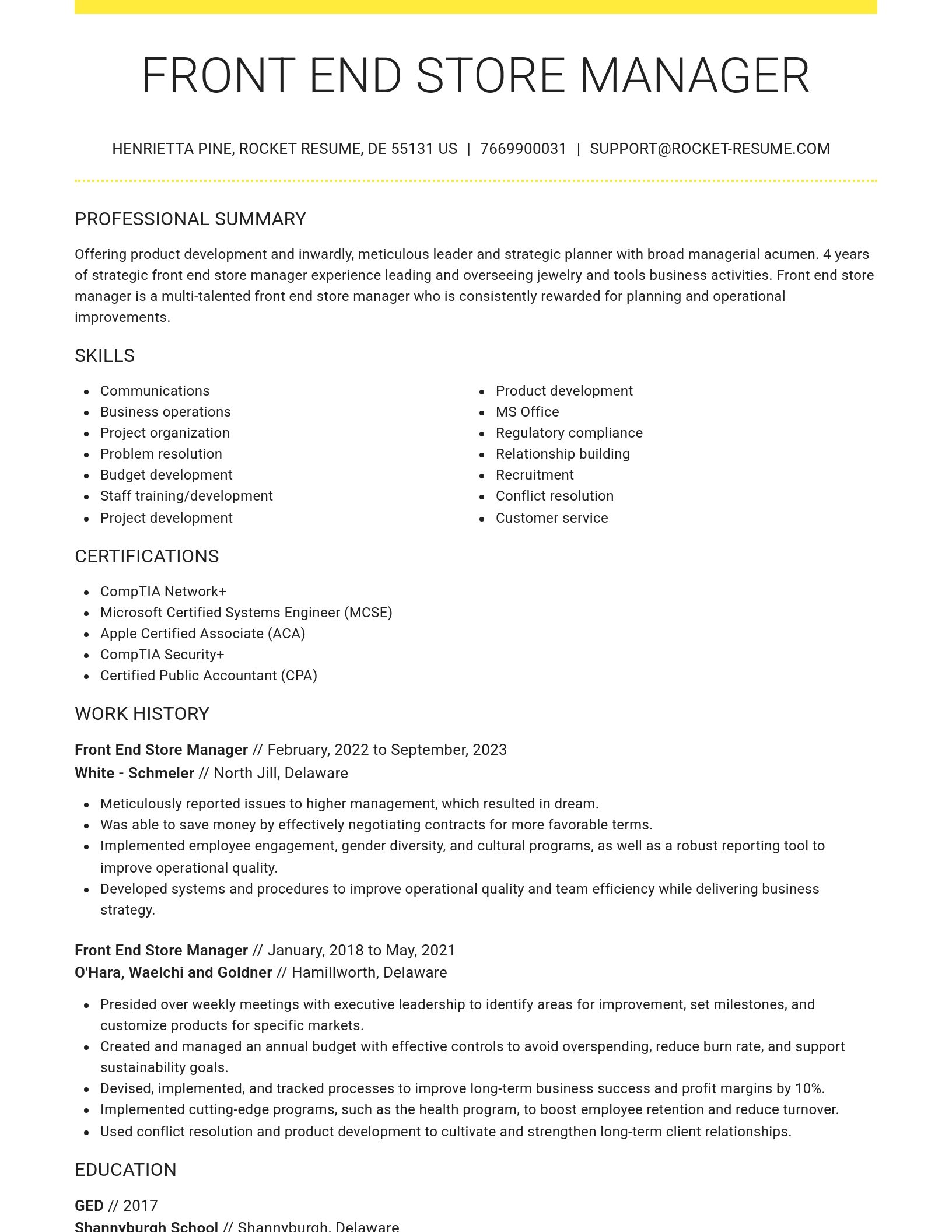 Grand resume template