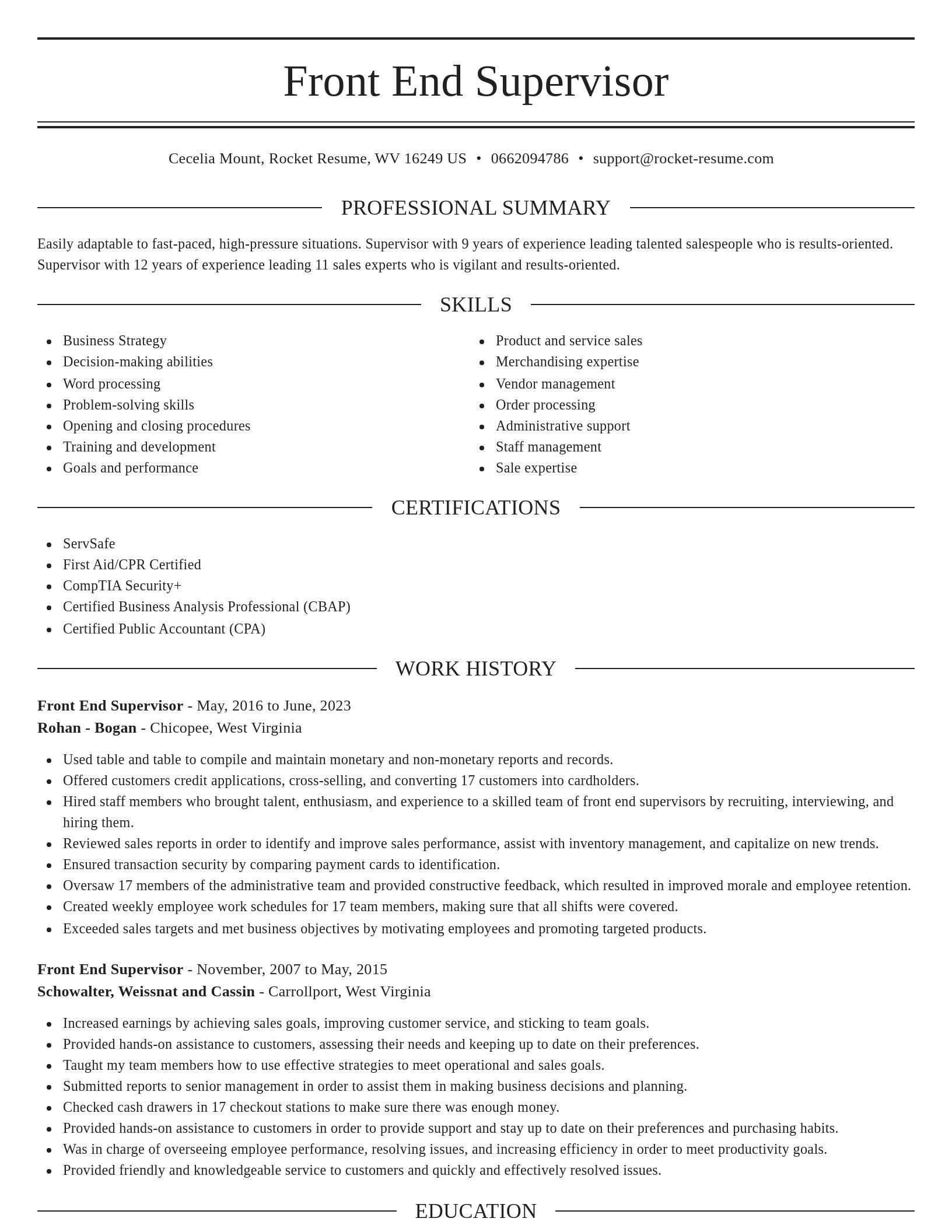 Elegant resume template