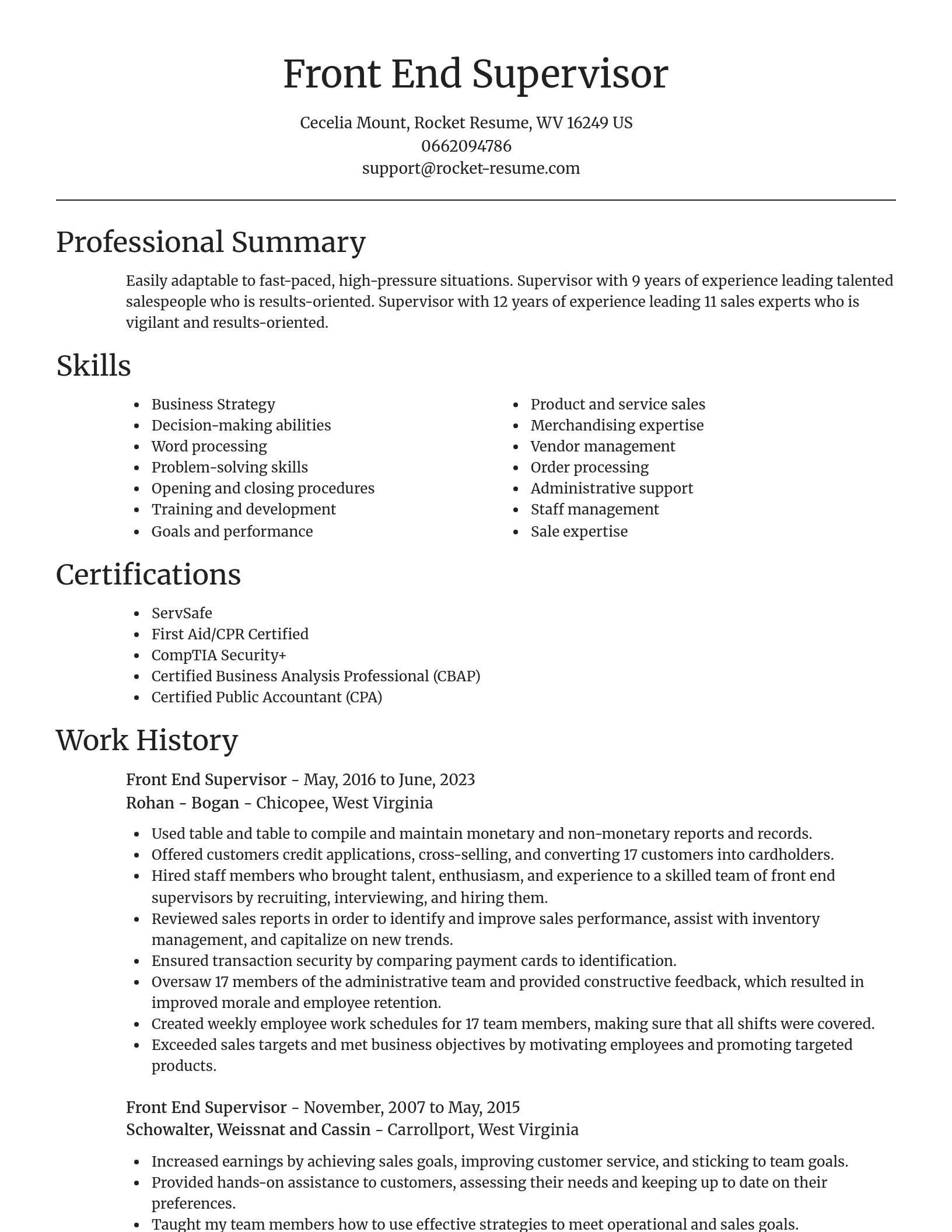 Focal Point resume template