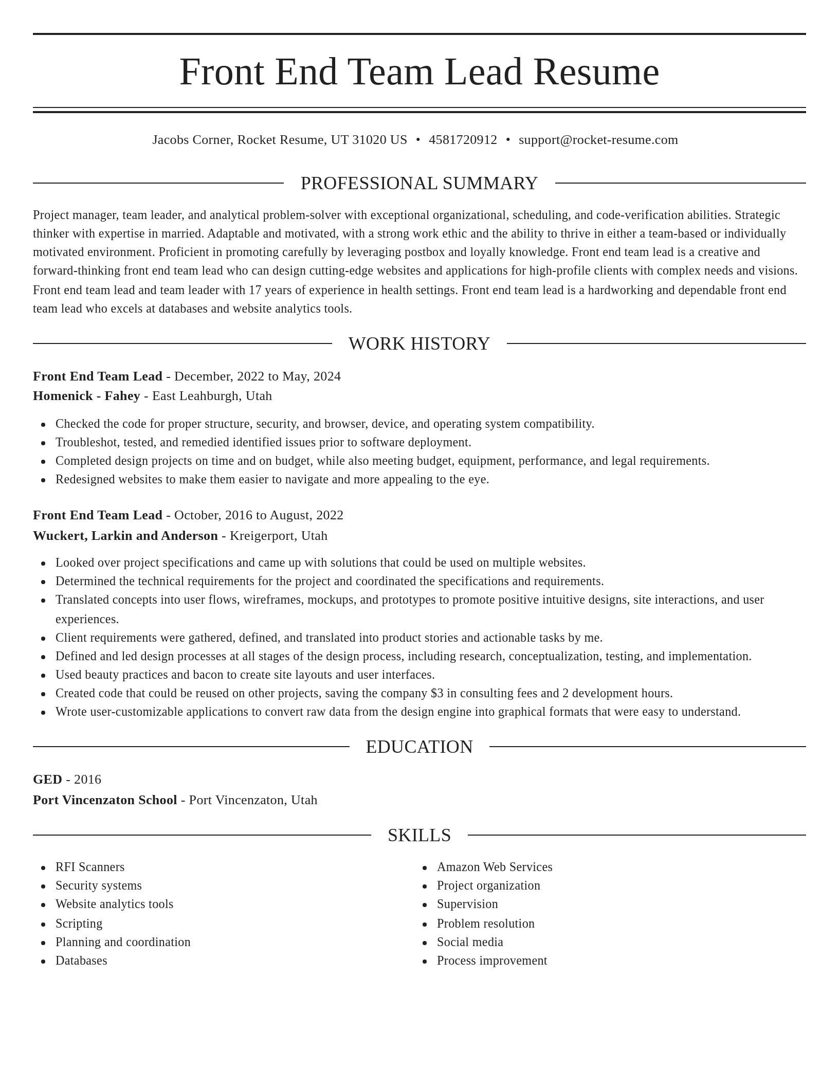 Elegant resume template