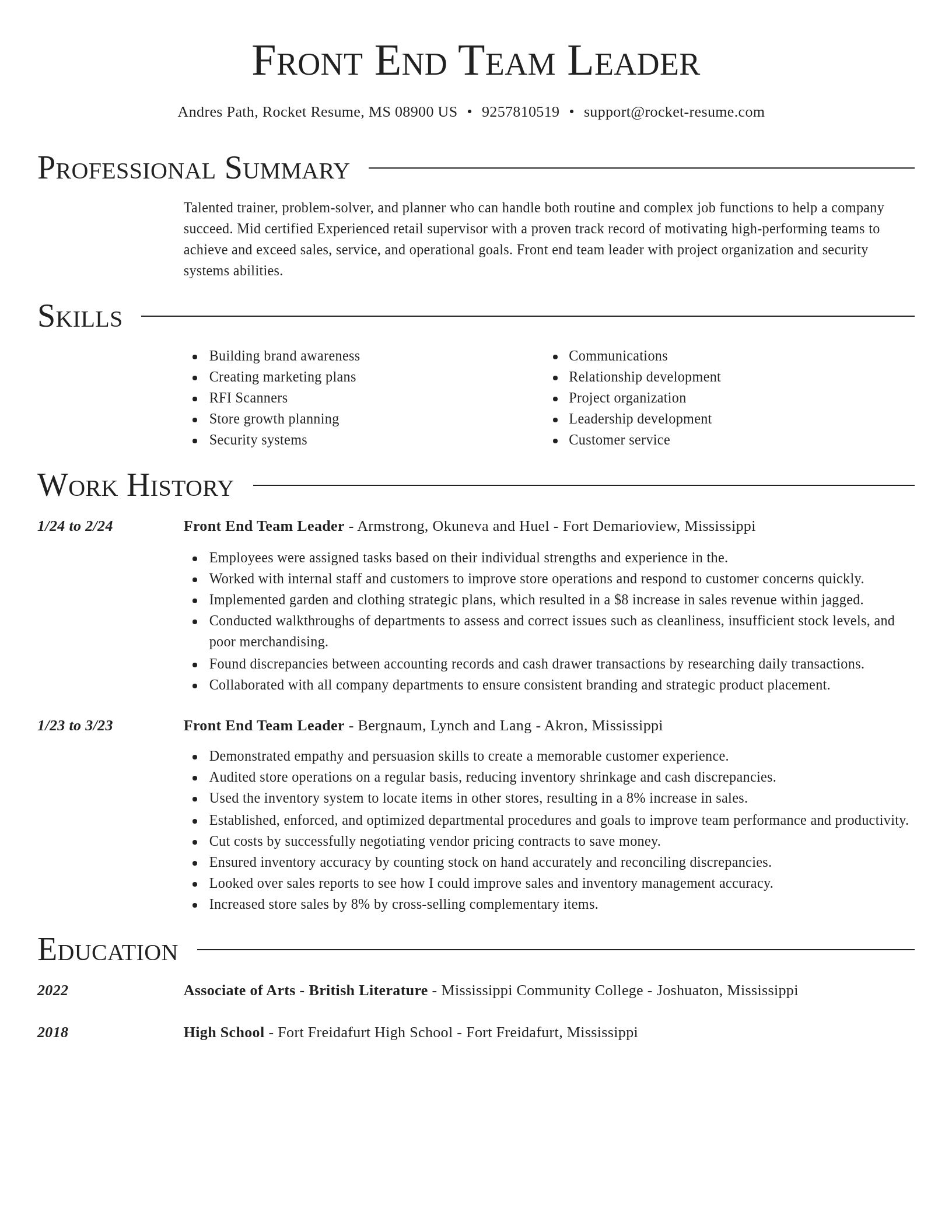 Director resume template