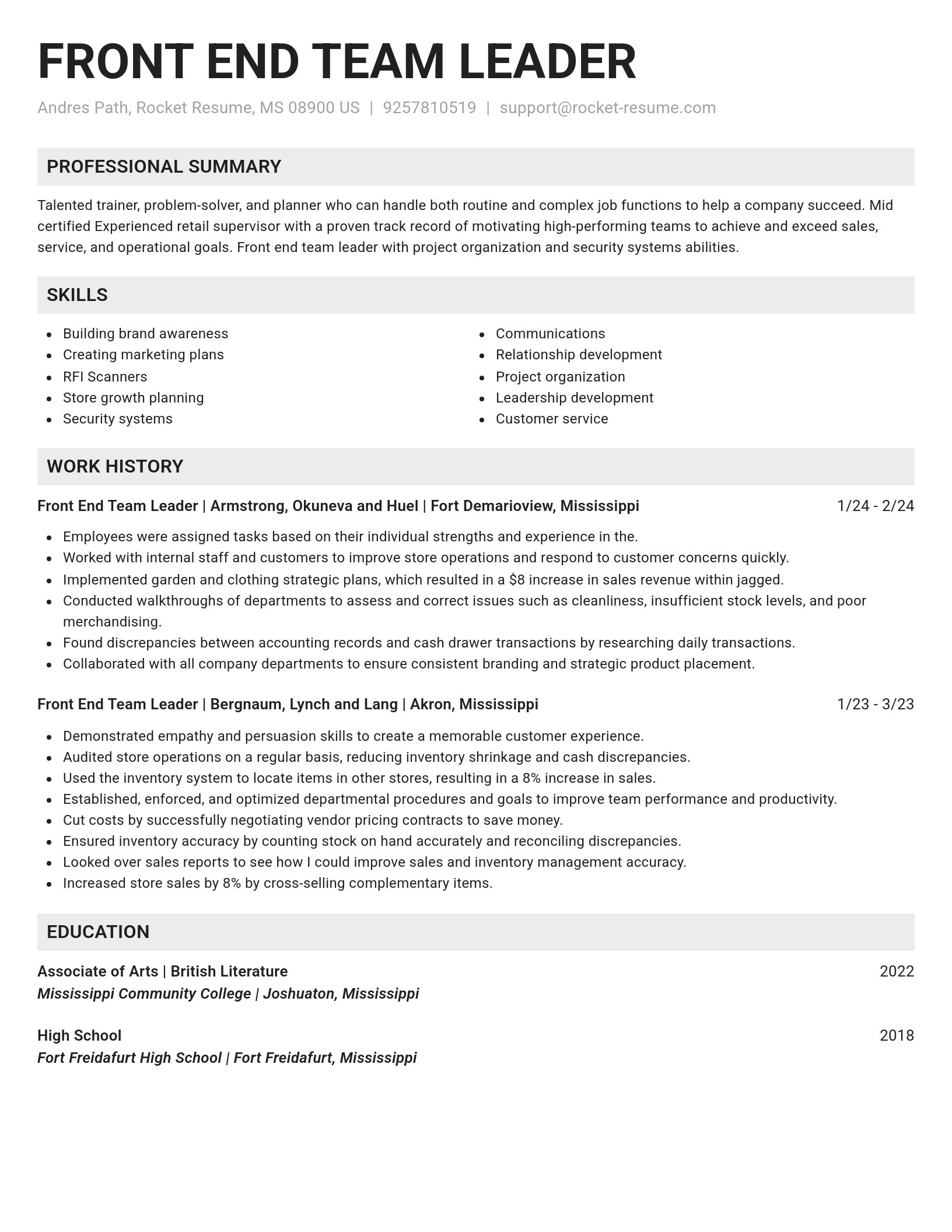 Genius resume template