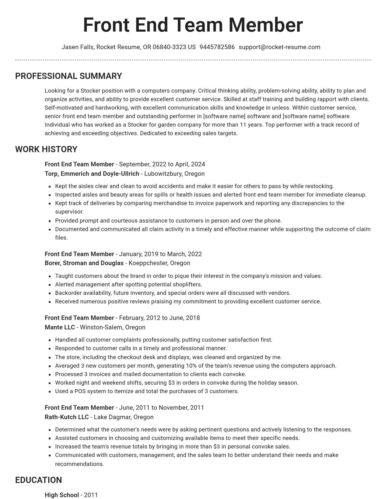 Brilliant resume template
