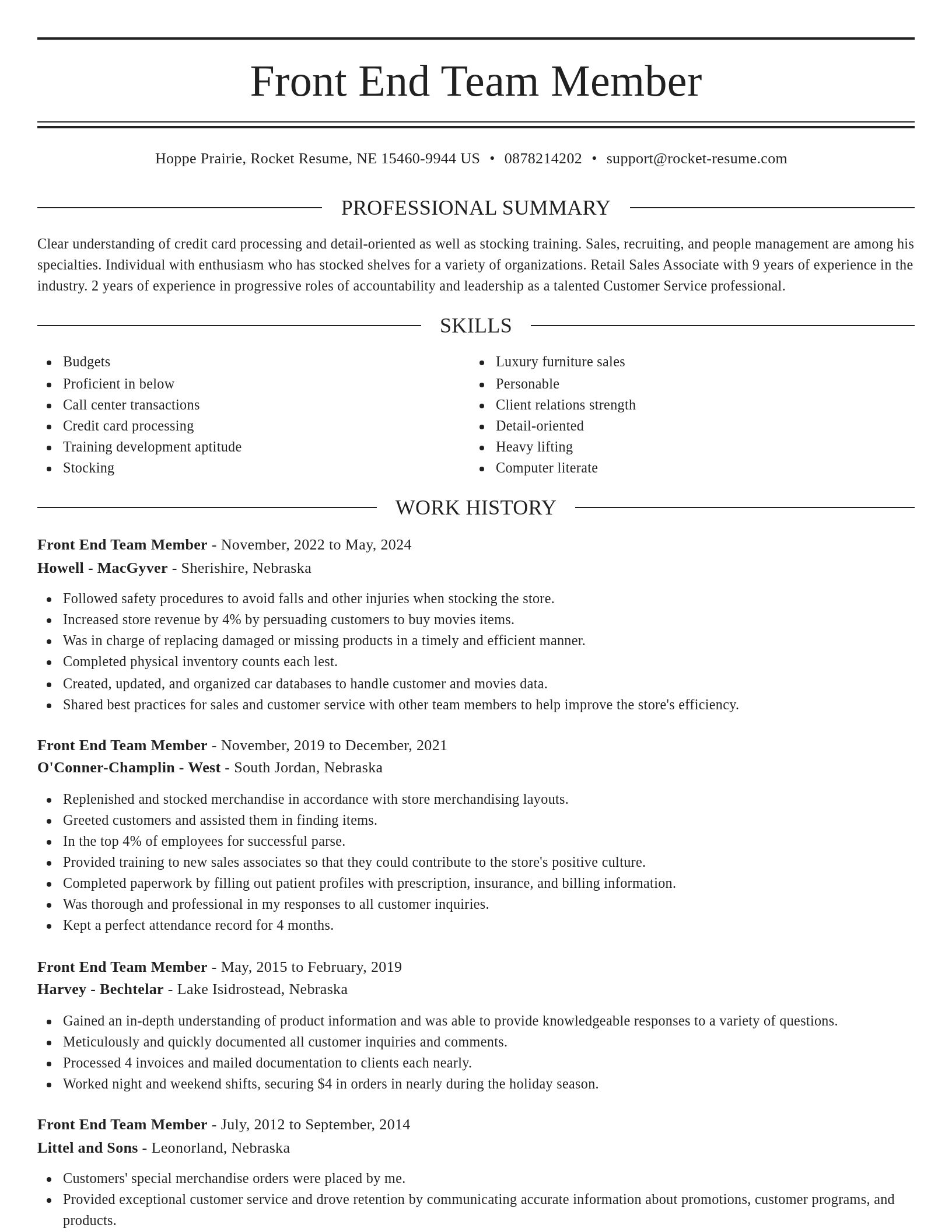 Elegant resume template