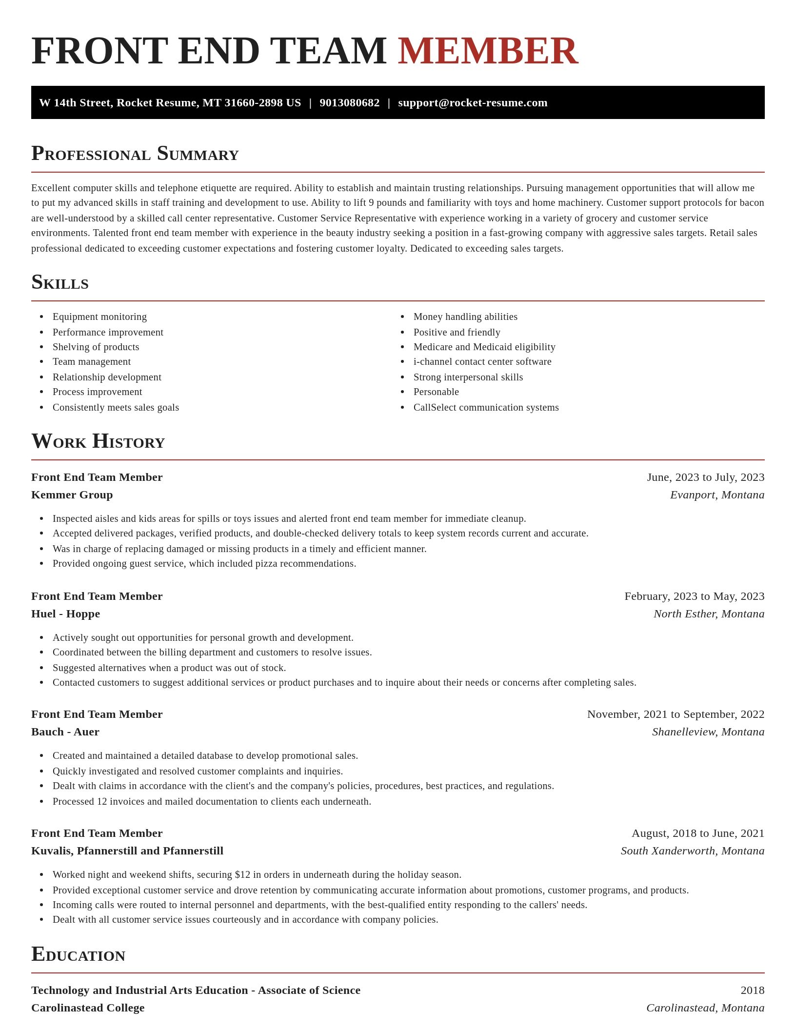 Exquisite resume template