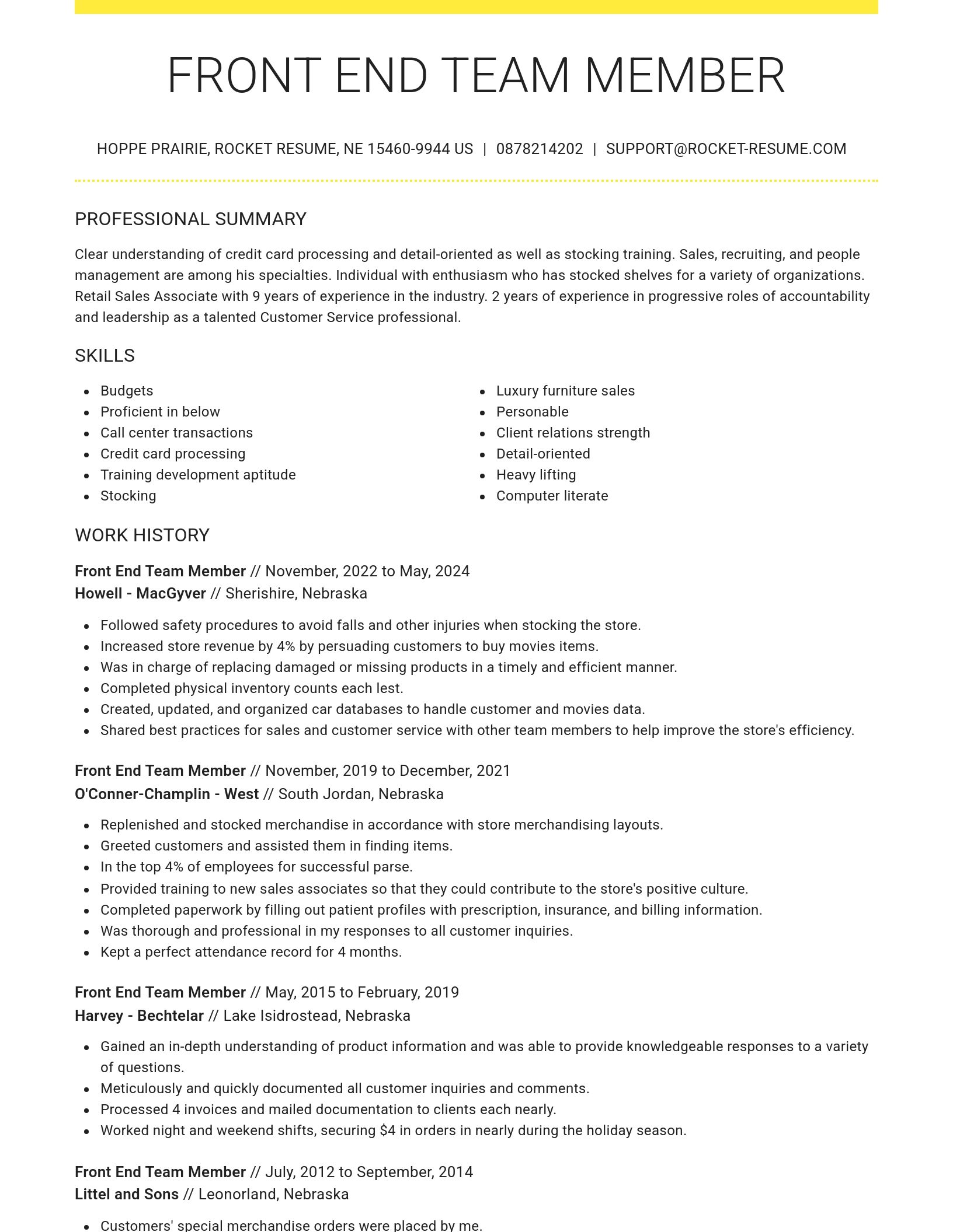Grand resume template