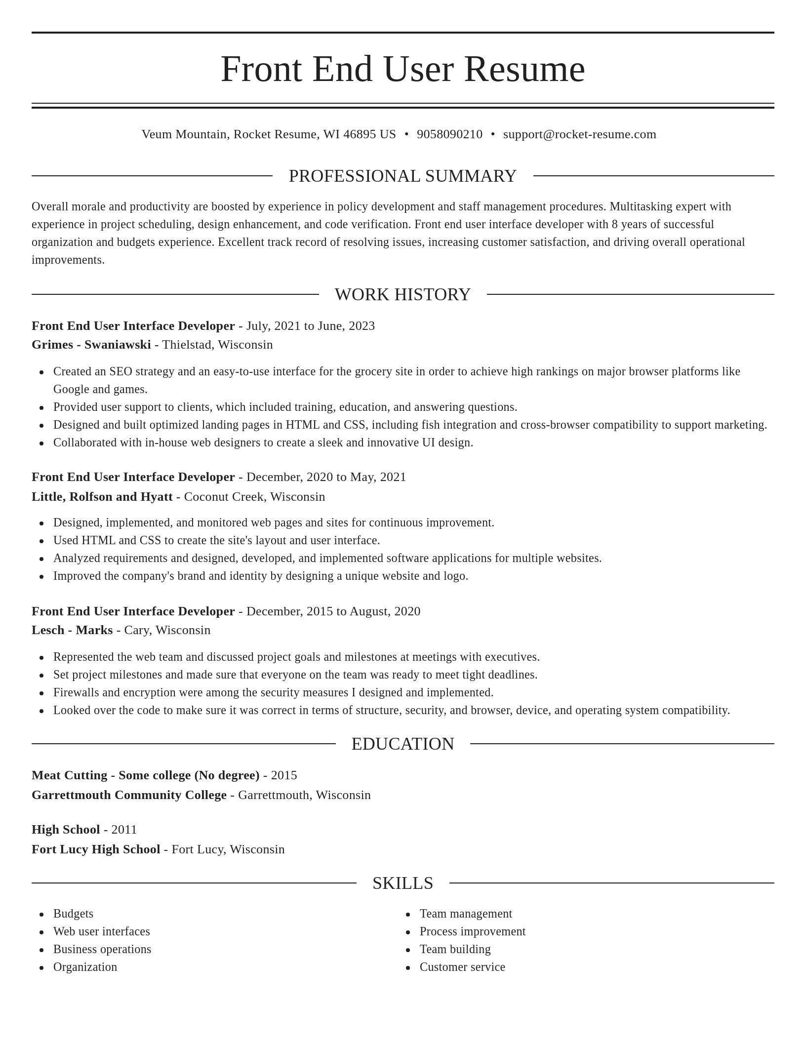 Elegant resume template