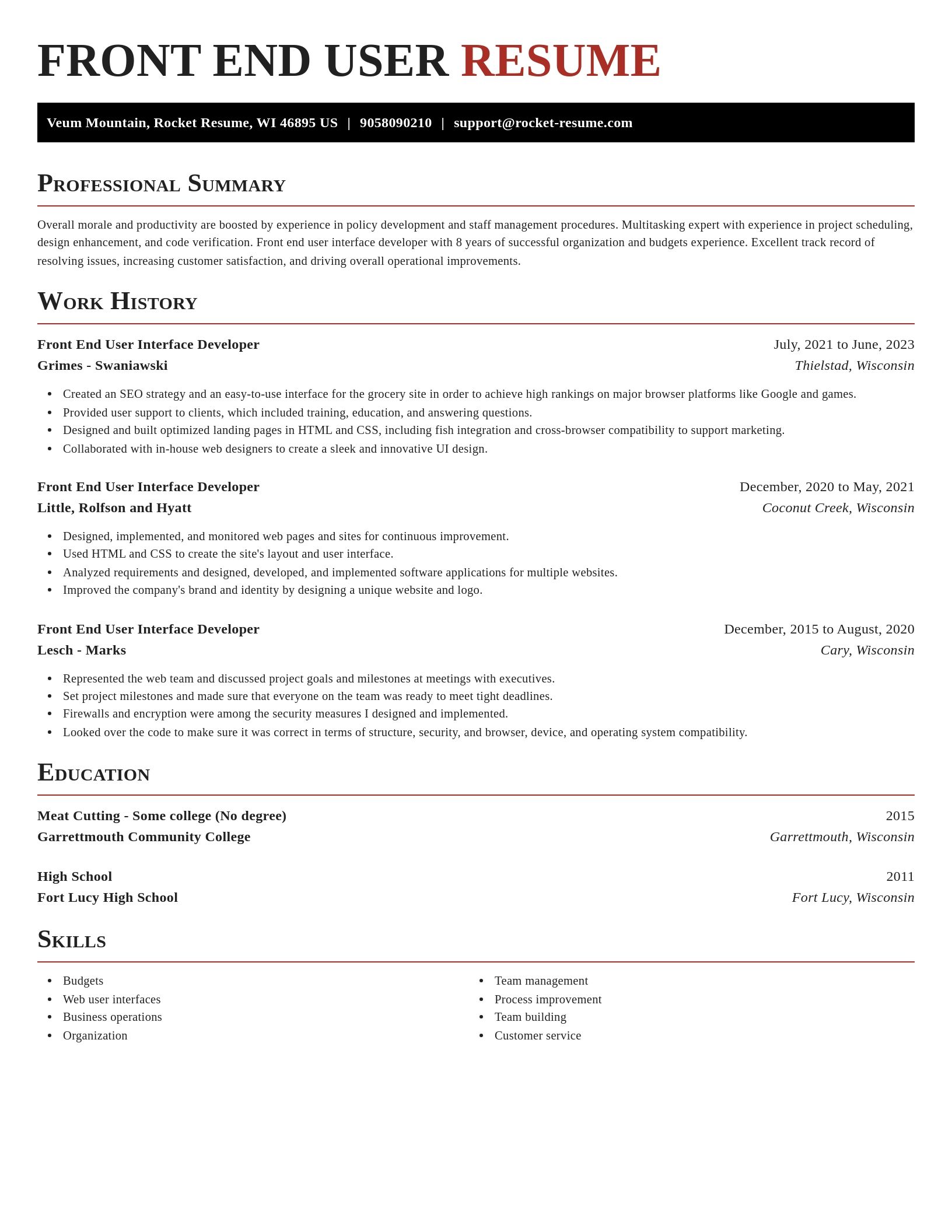 Exquisite resume template