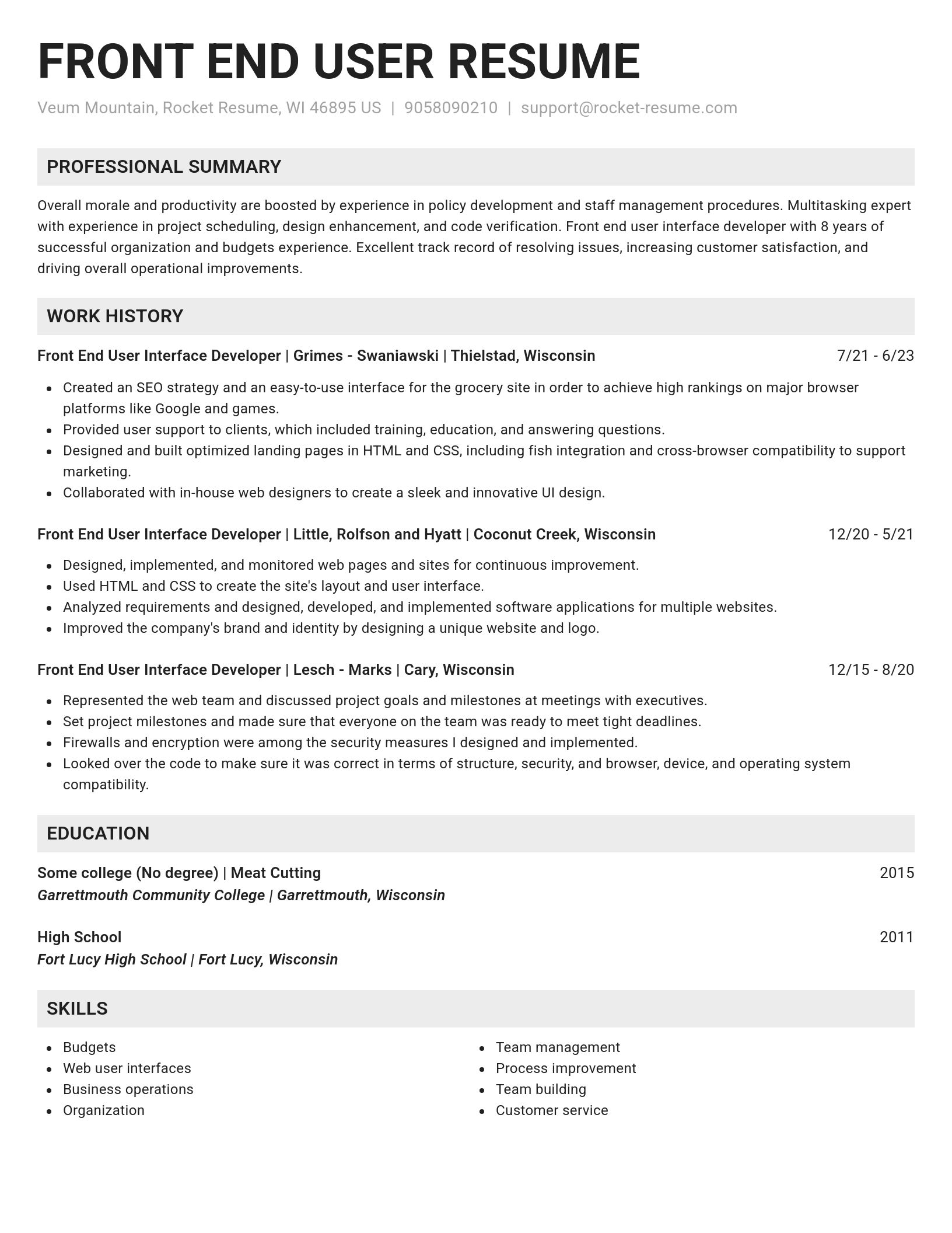 Genius resume template