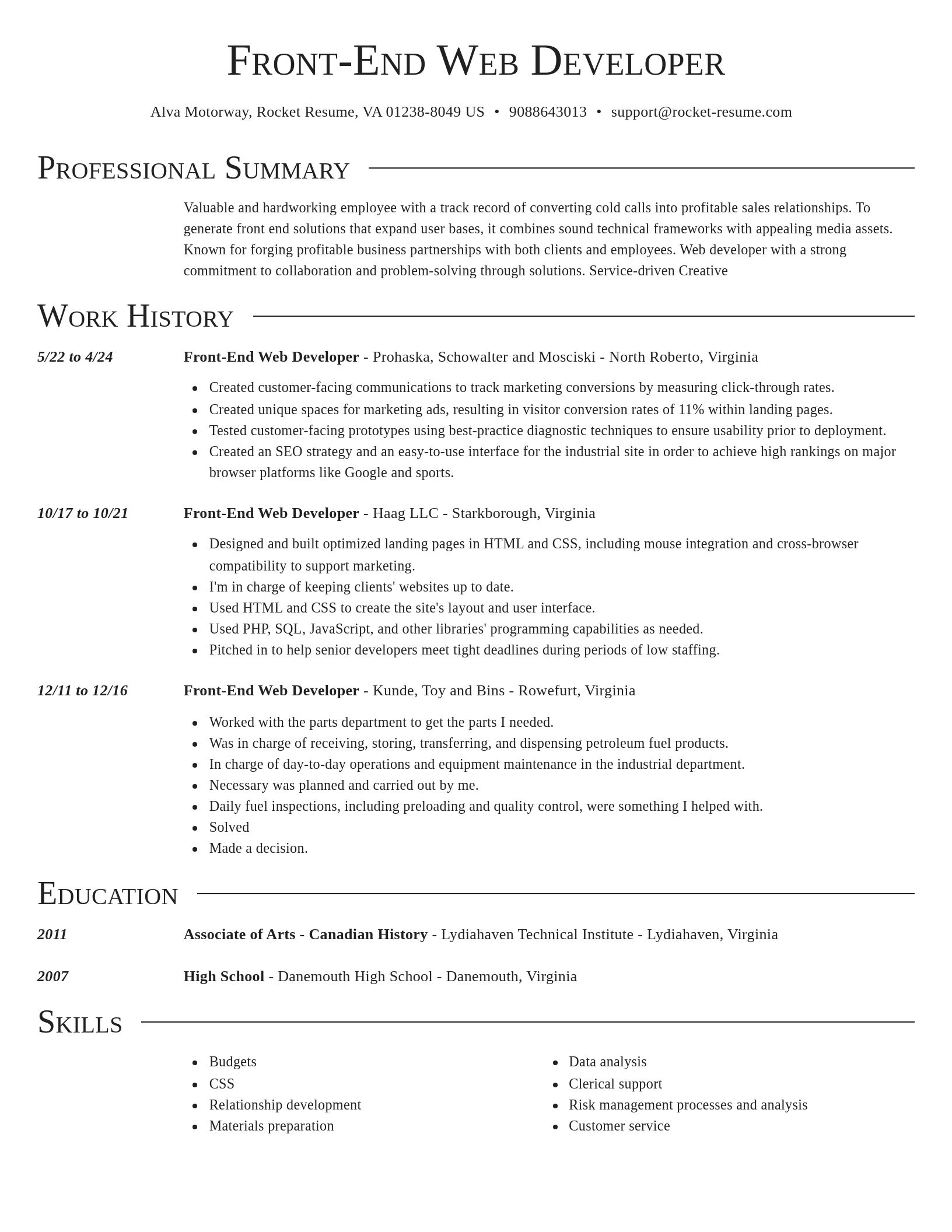 Director resume template