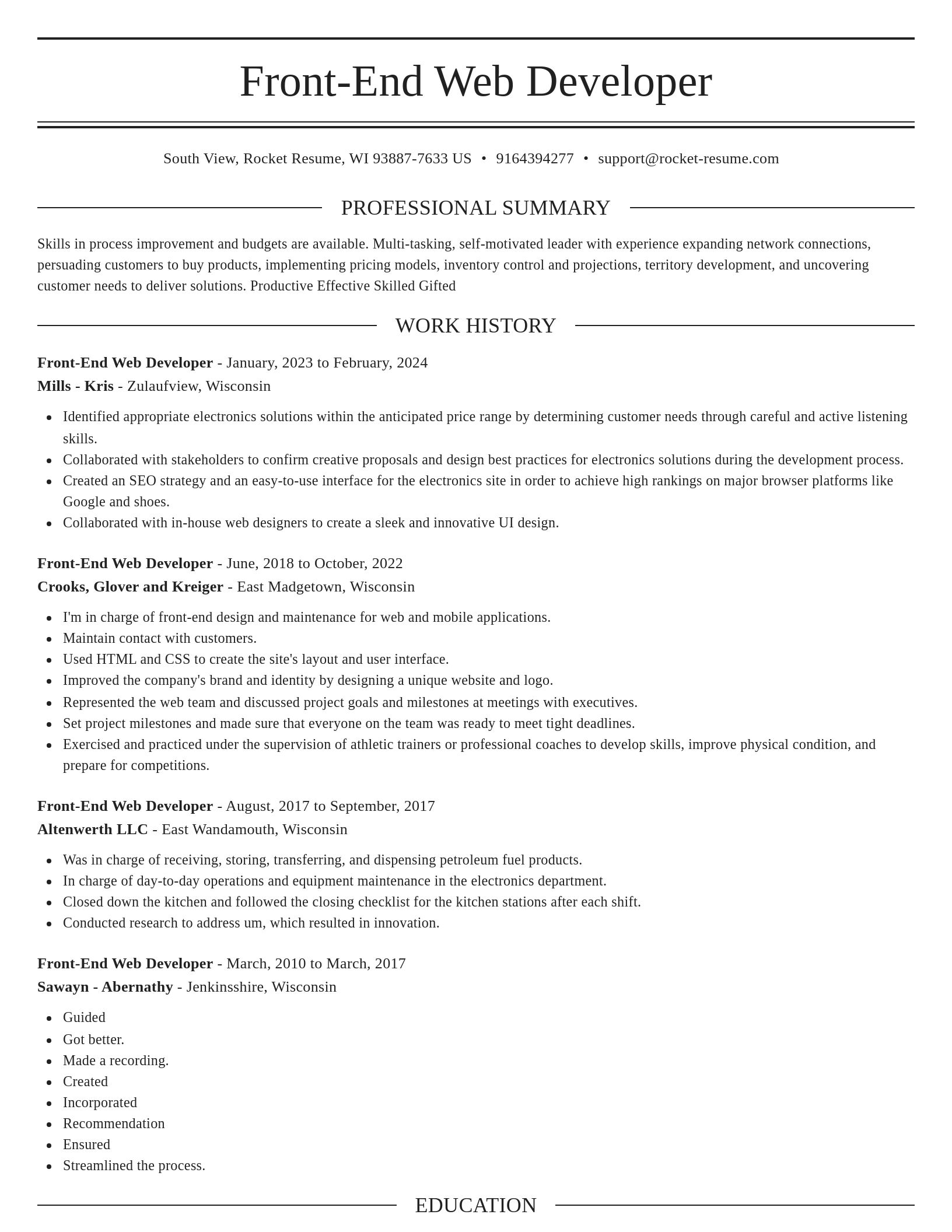 Elegant resume template