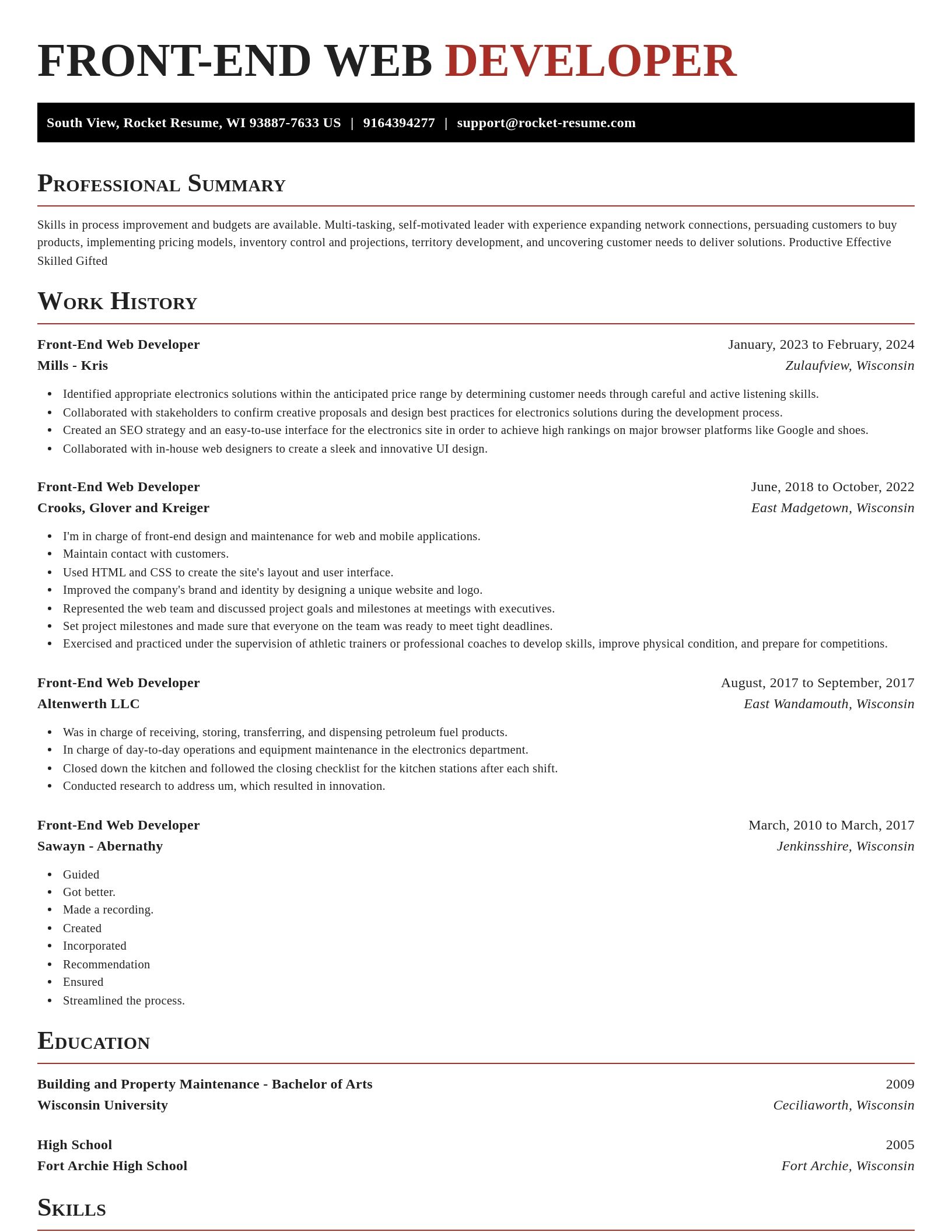 Exquisite resume template