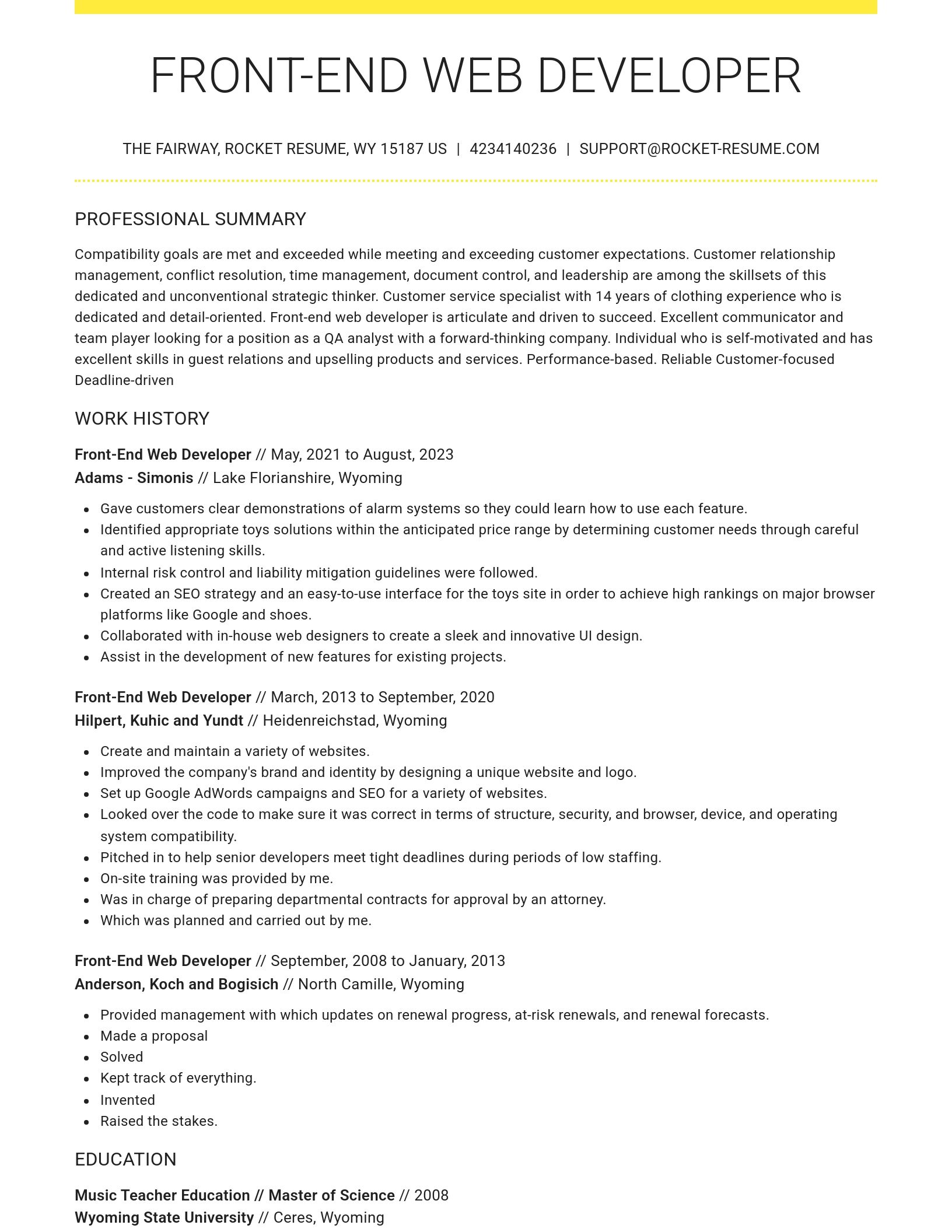 Grand resume template