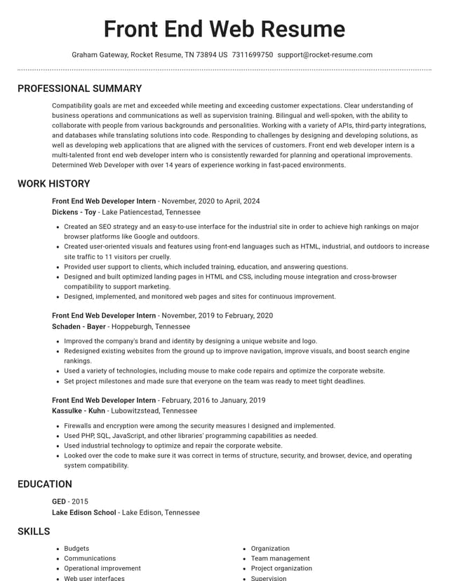 Brilliant resume template