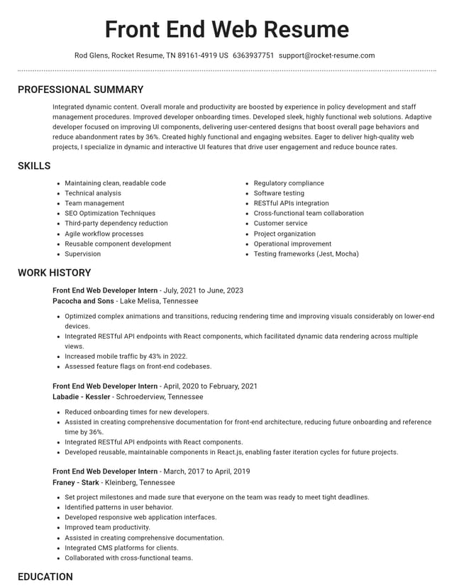 Brilliant resume template