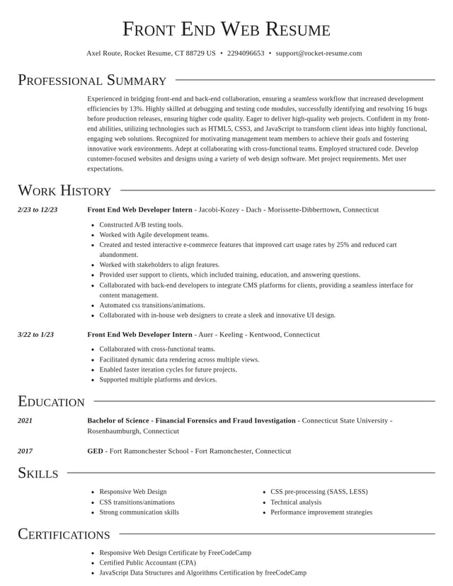 Director resume template