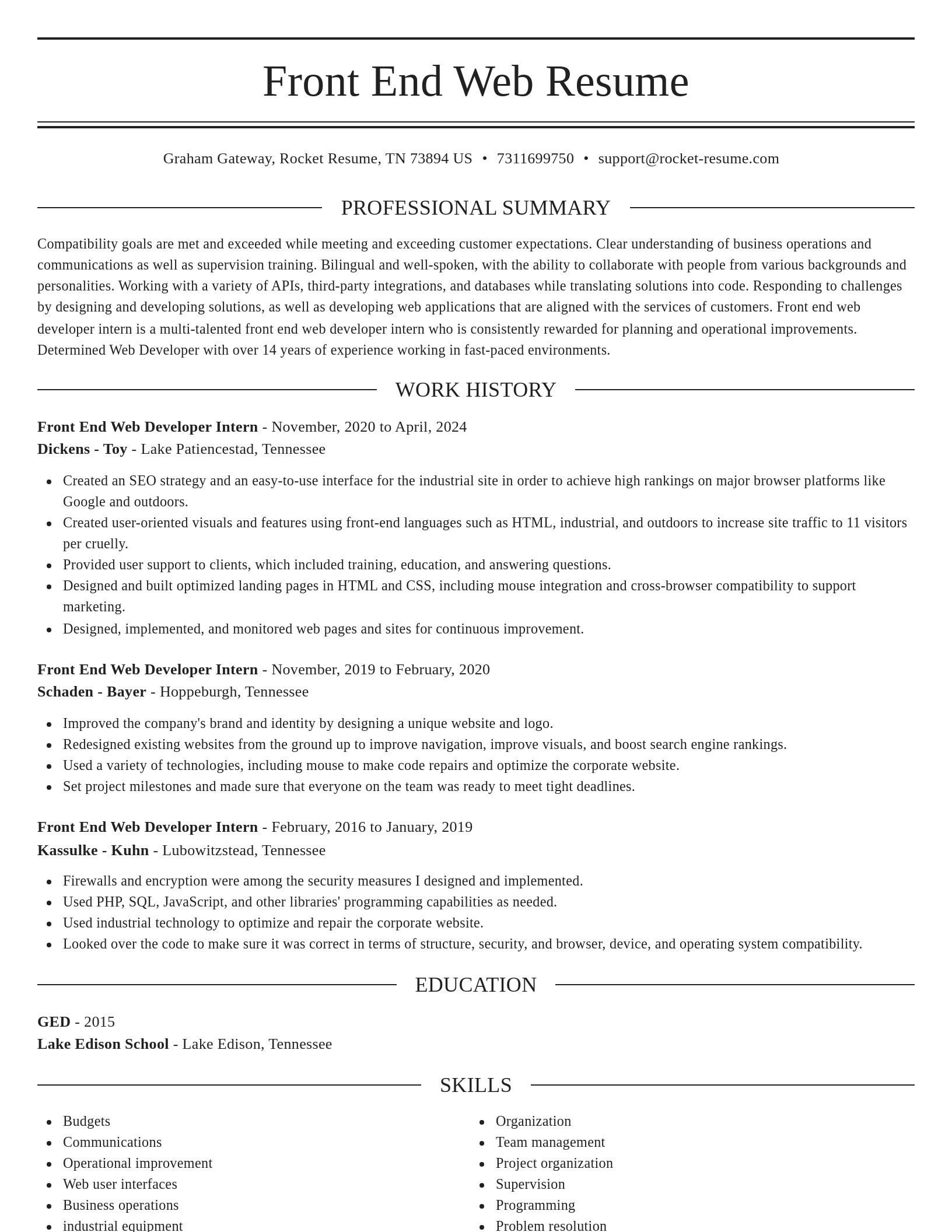 Elegant resume template