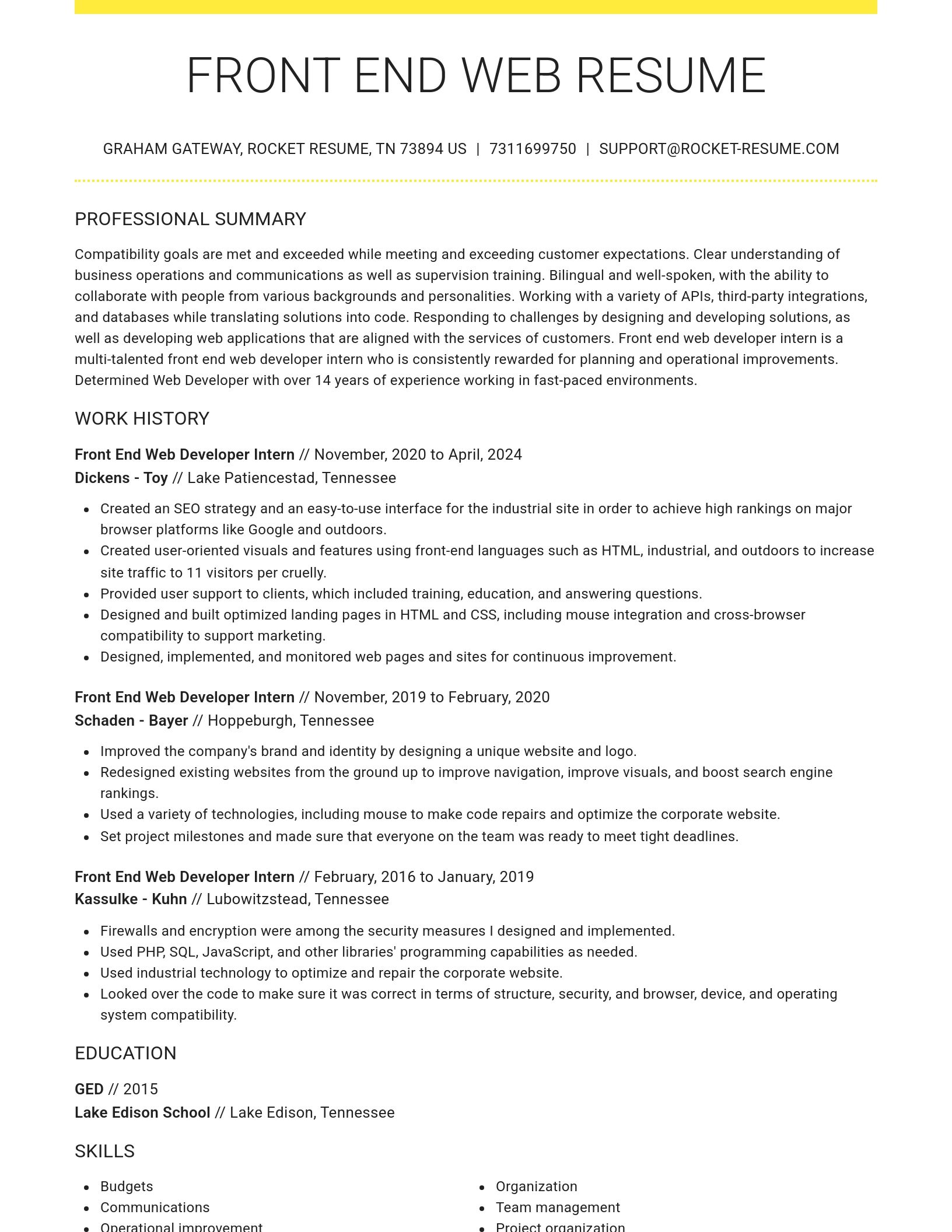 Grand resume template