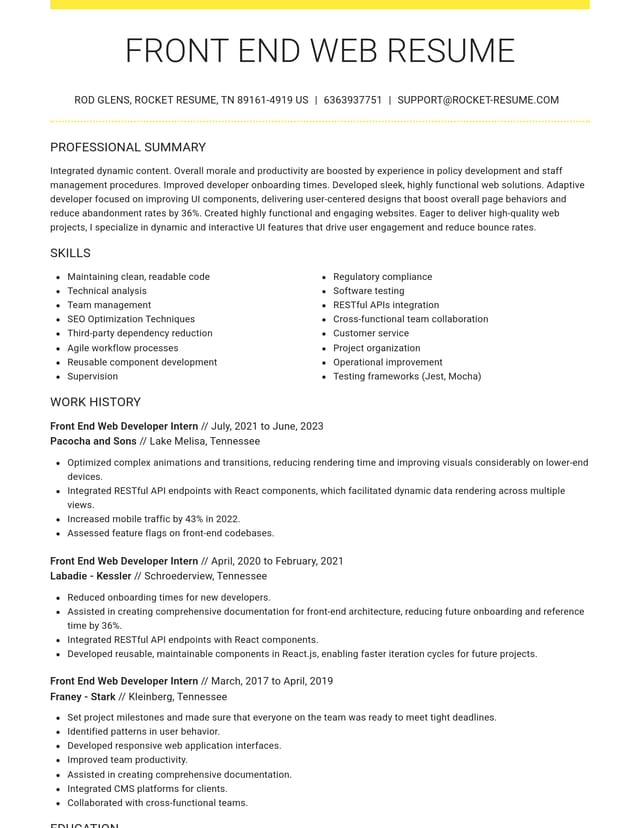 Grand resume template
