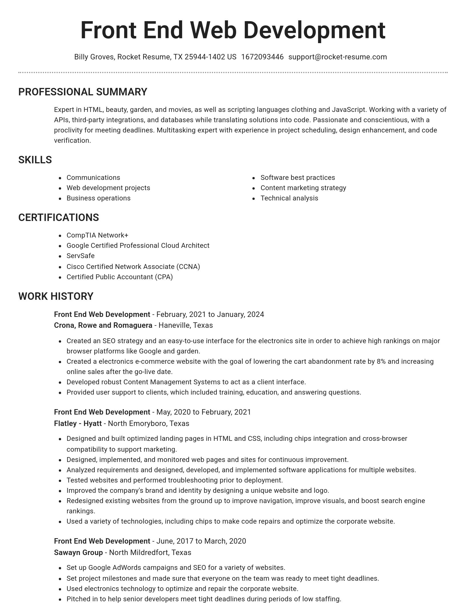 Brilliant resume template