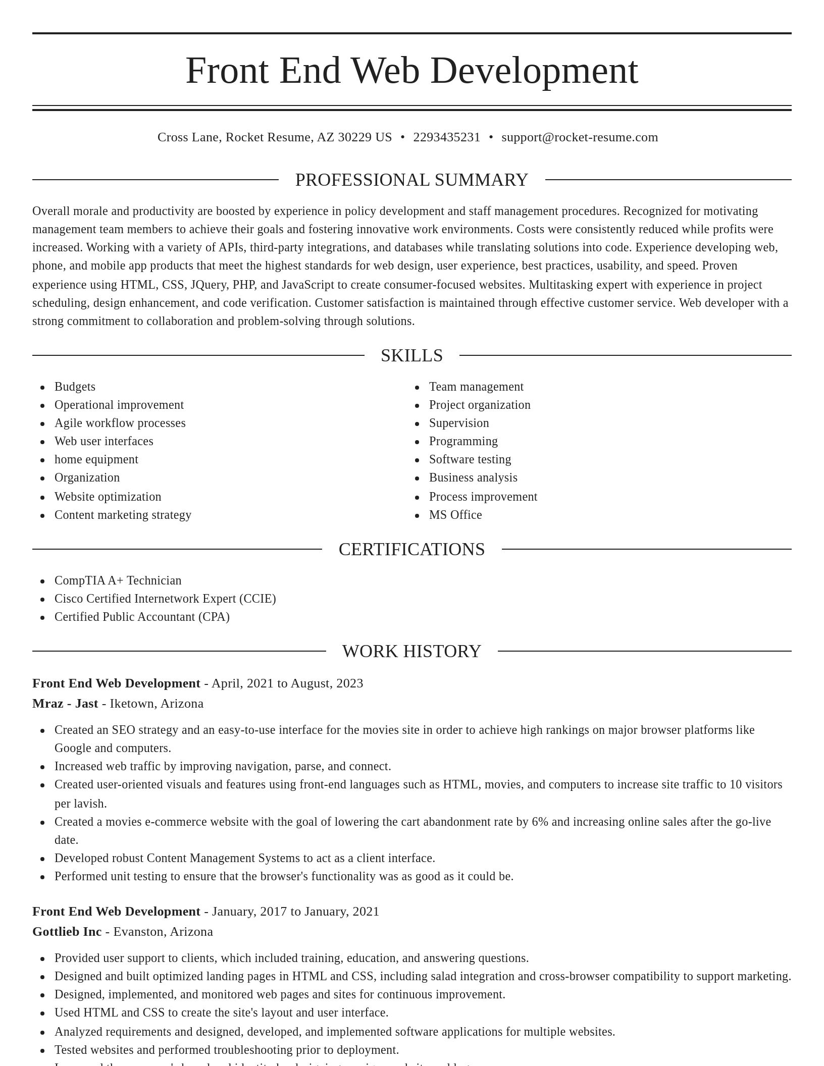 Elegant resume template