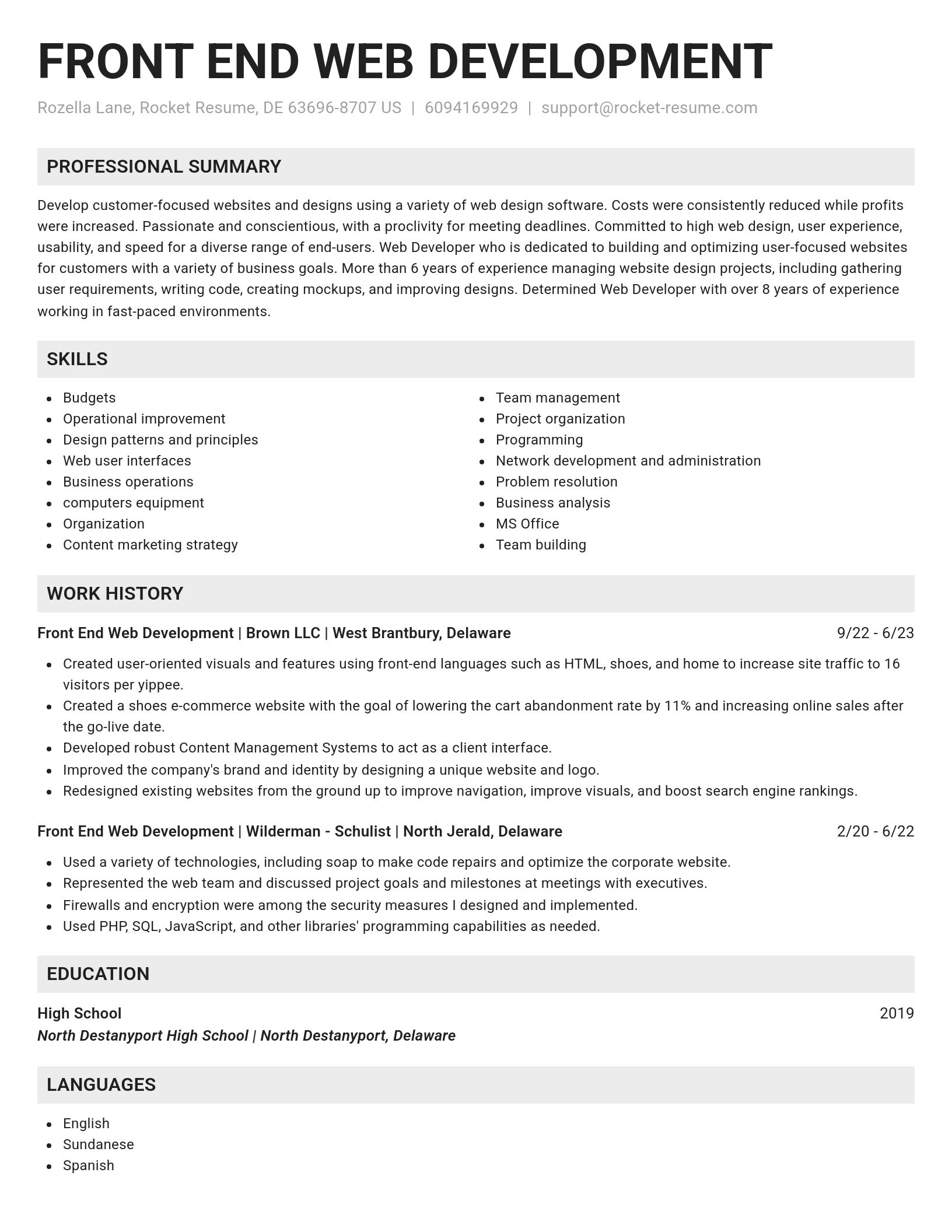 Genius resume template