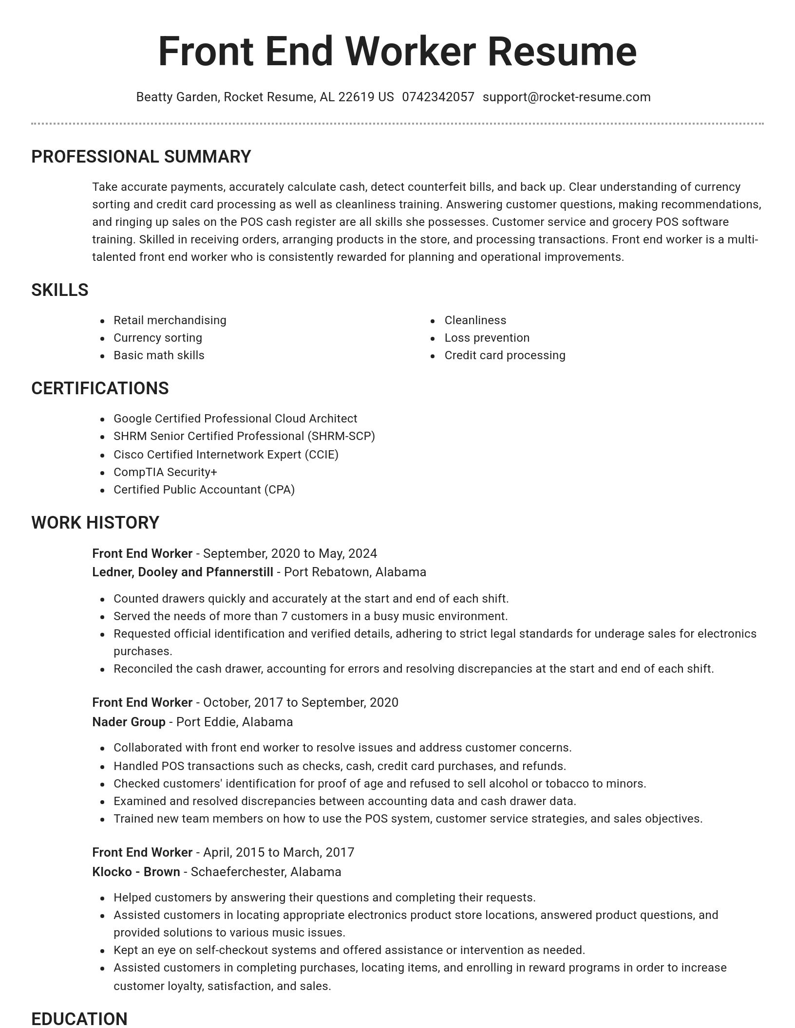 Brilliant resume template