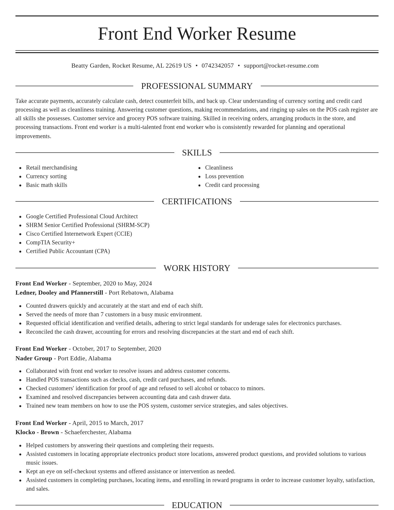 Elegant resume template