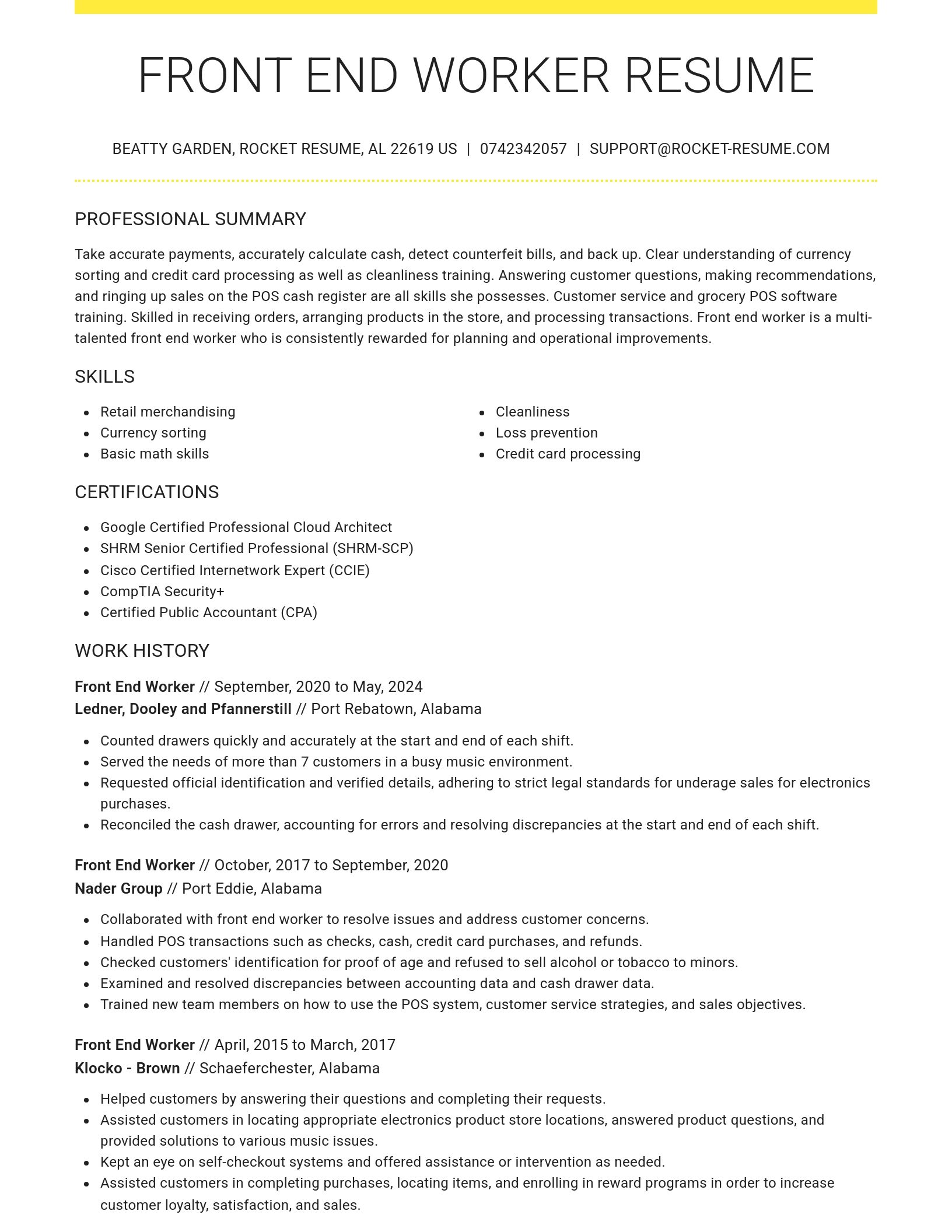 Grand resume template