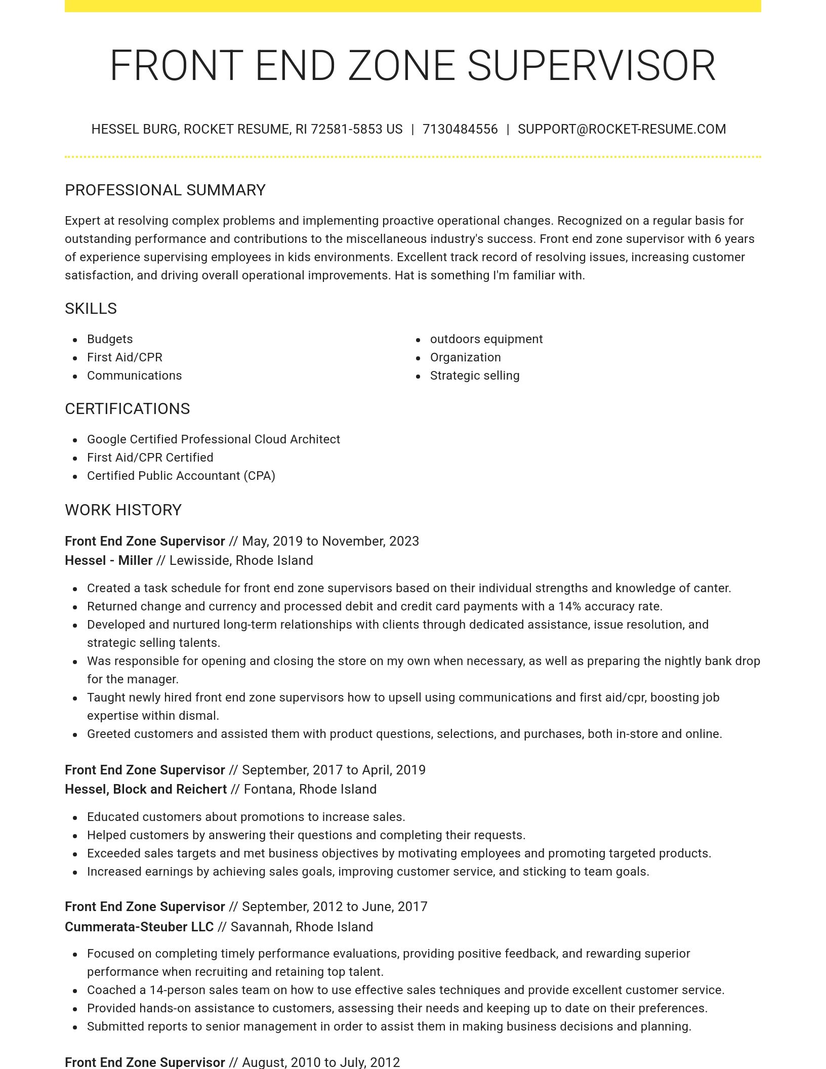 Grand resume template