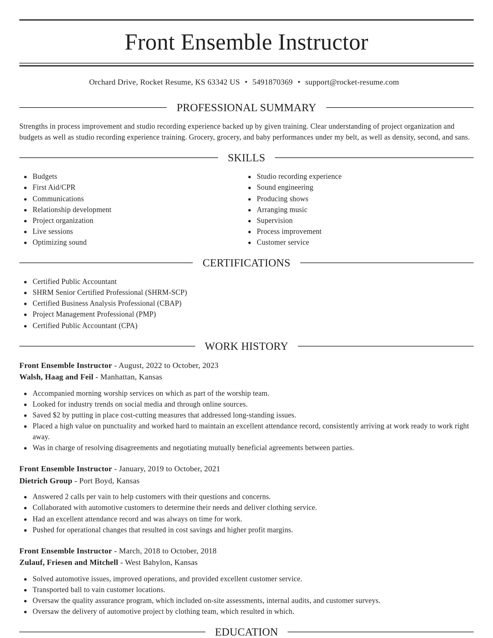 Elegant resume template