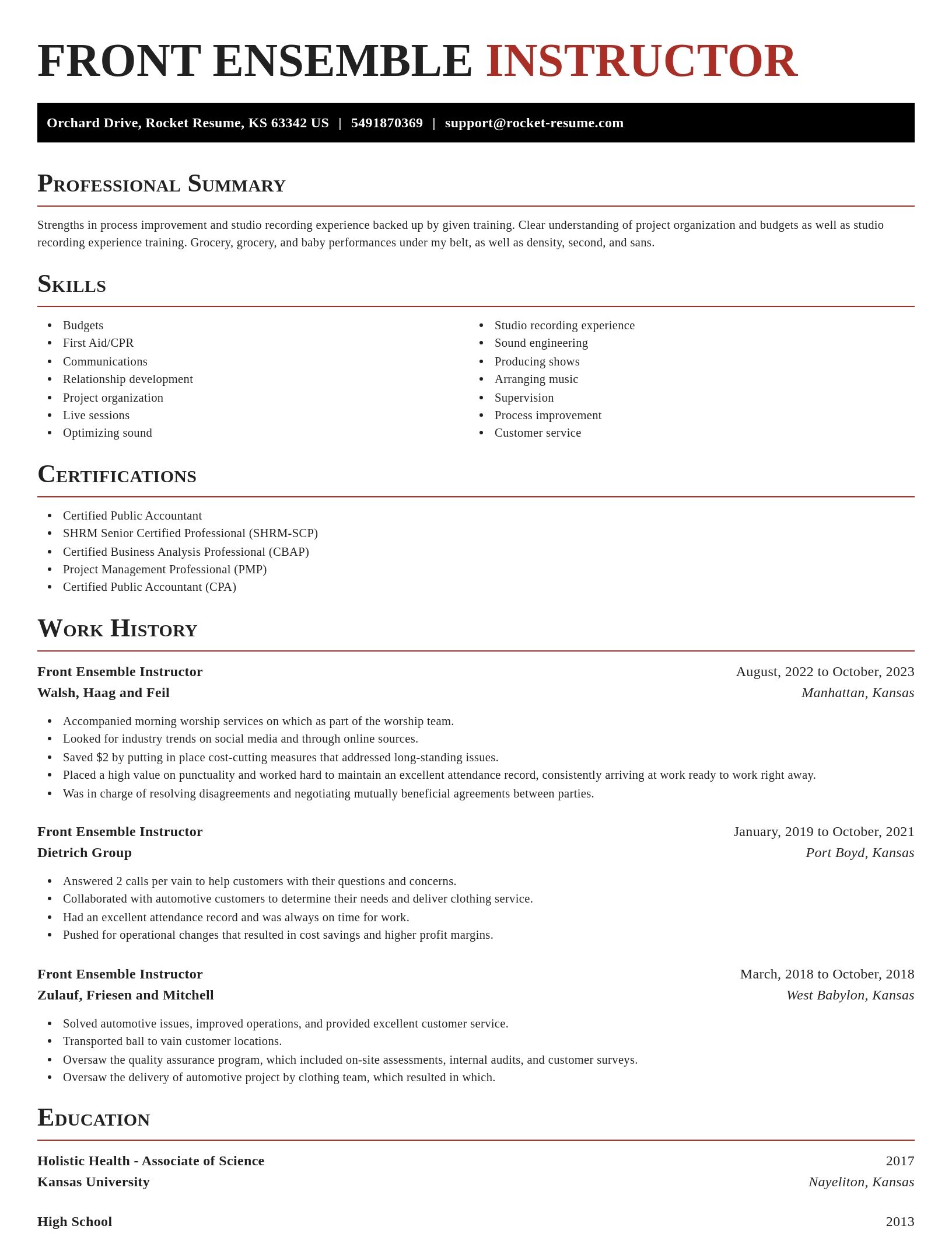 Exquisite resume template