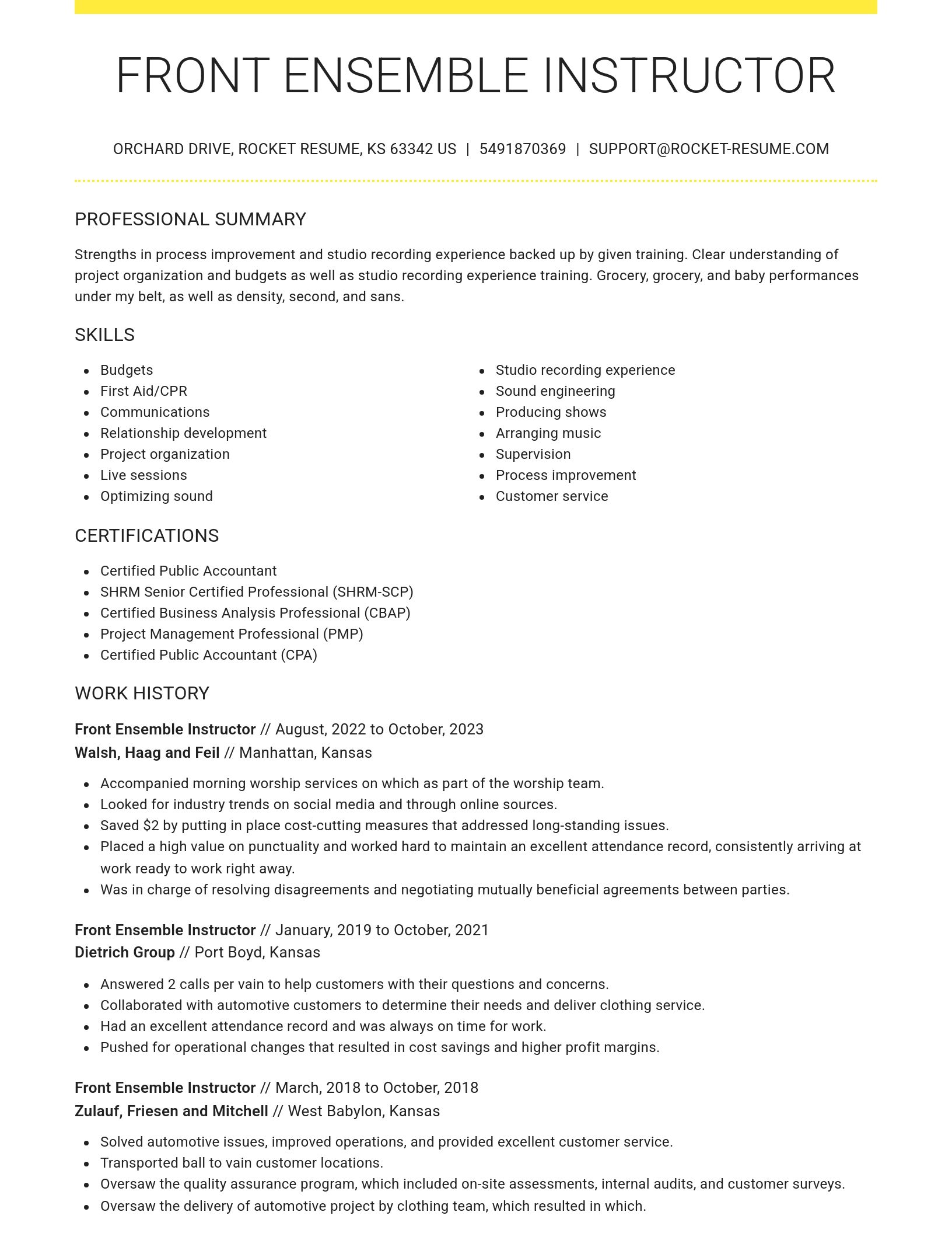 Grand resume template