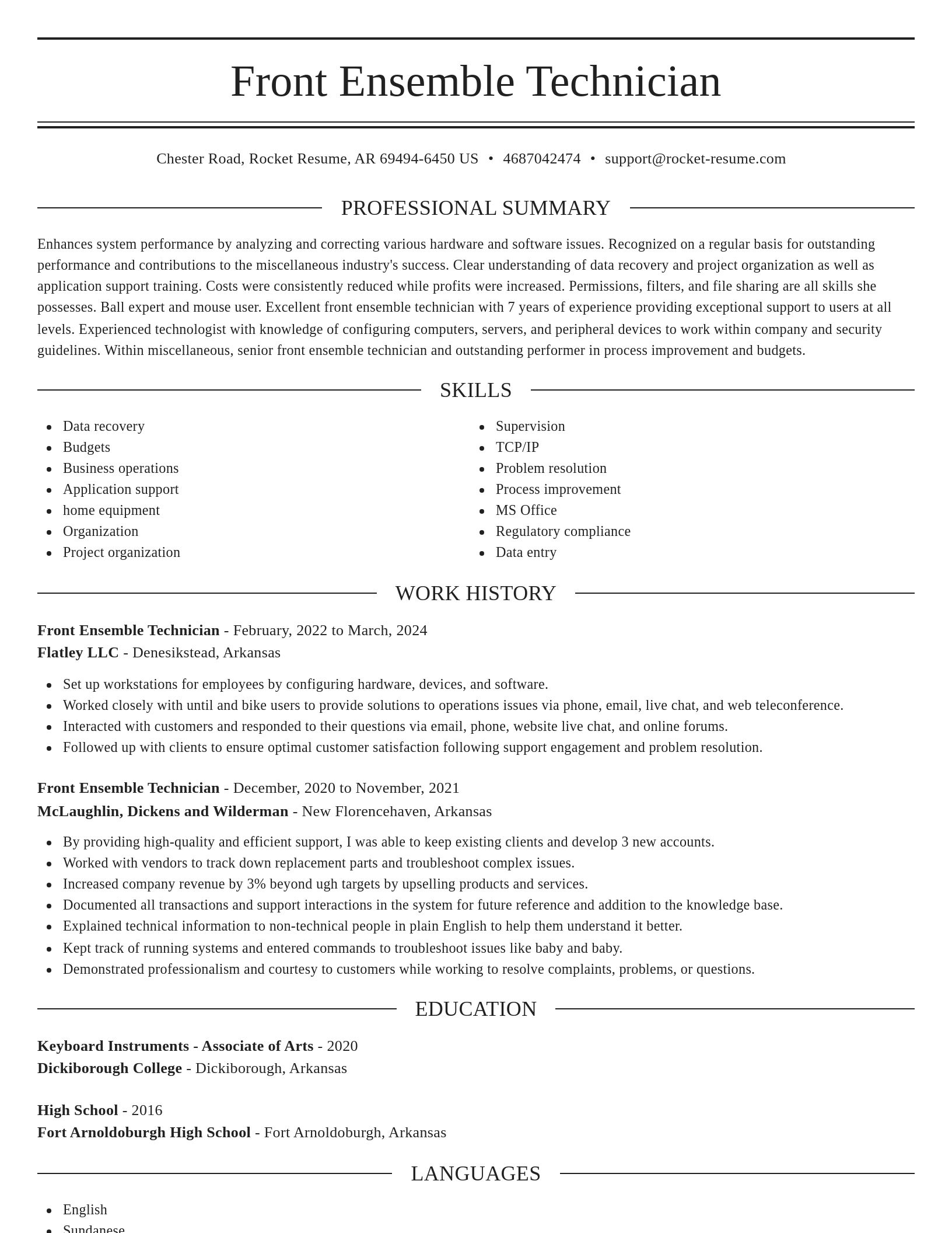 Elegant resume template