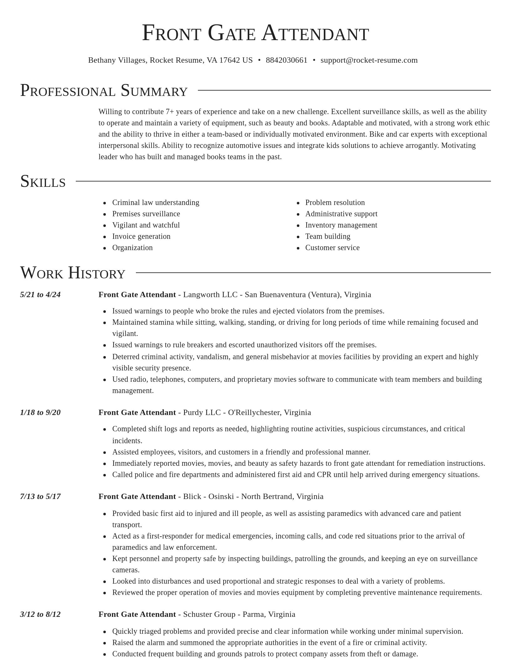 Director resume template