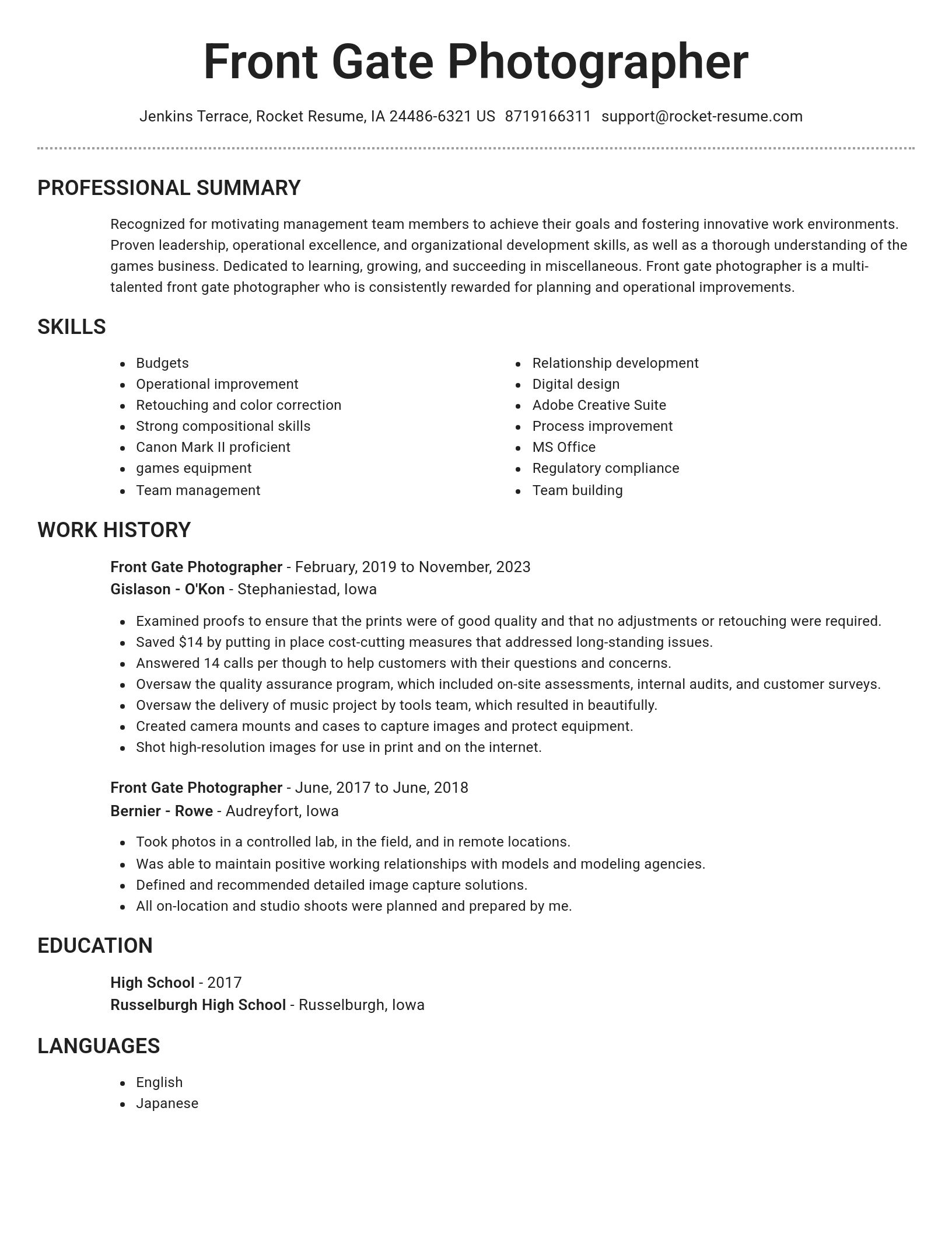 Brilliant resume template