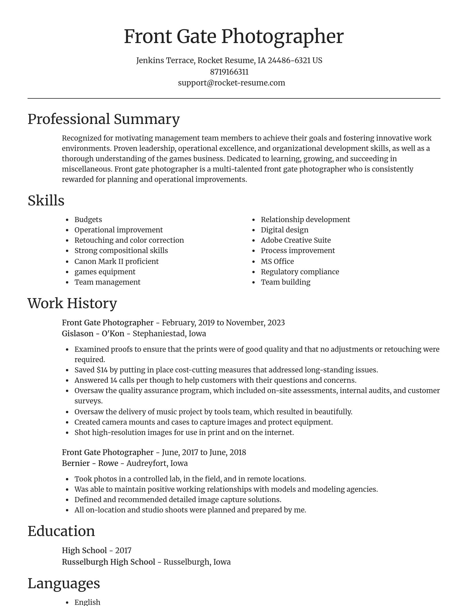 Focal Point resume template