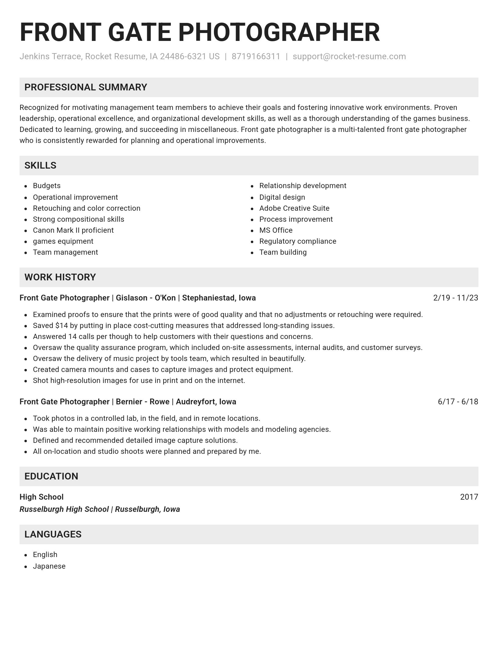 Genius resume template