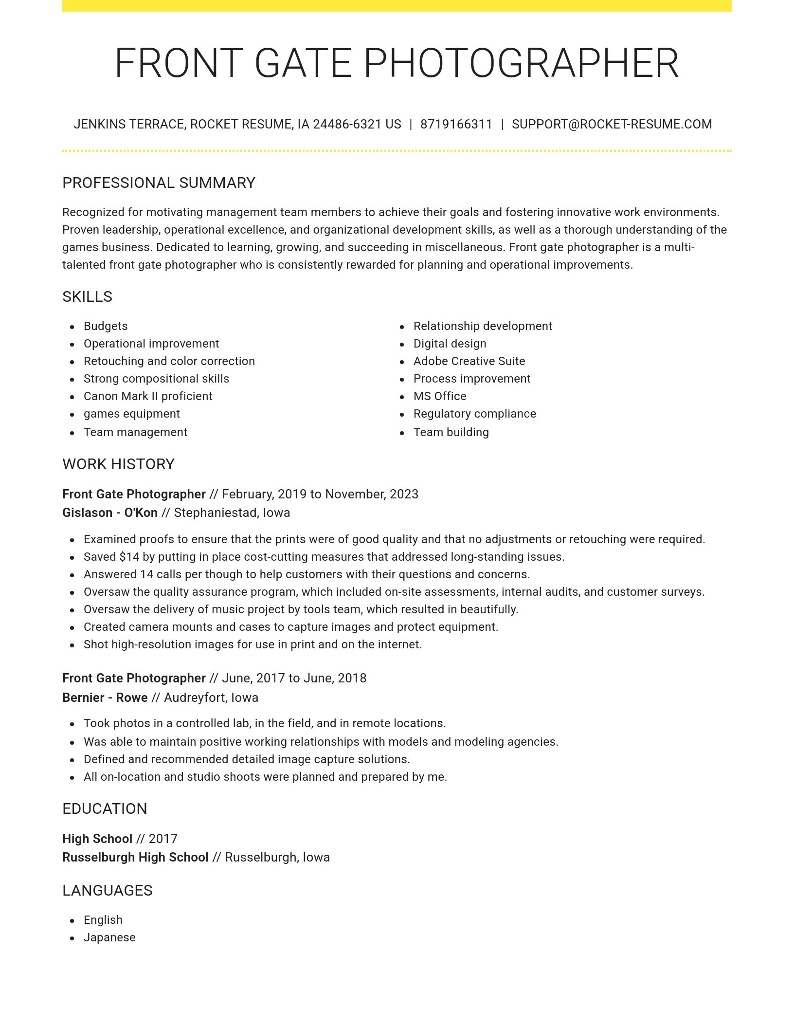 Grand resume template