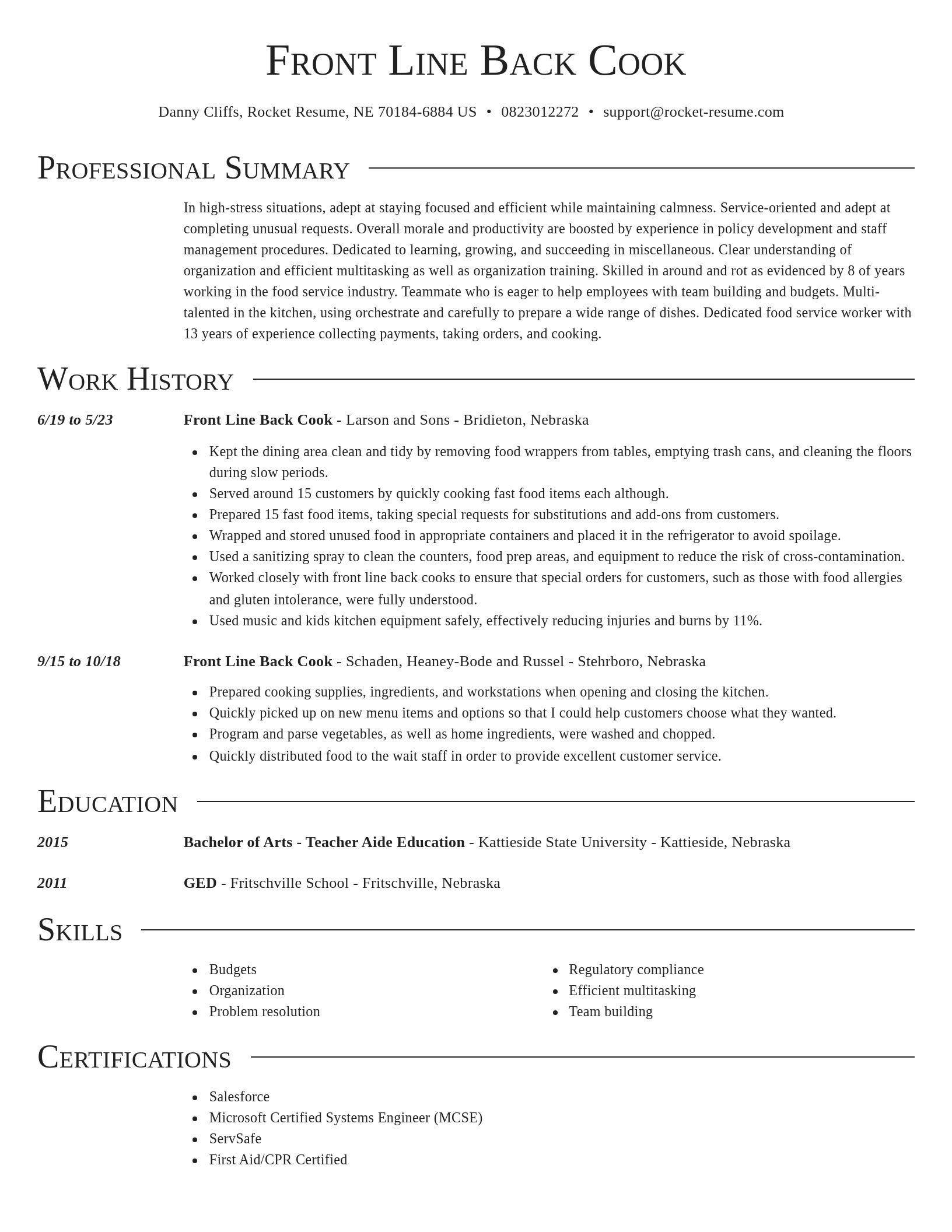 Director resume template