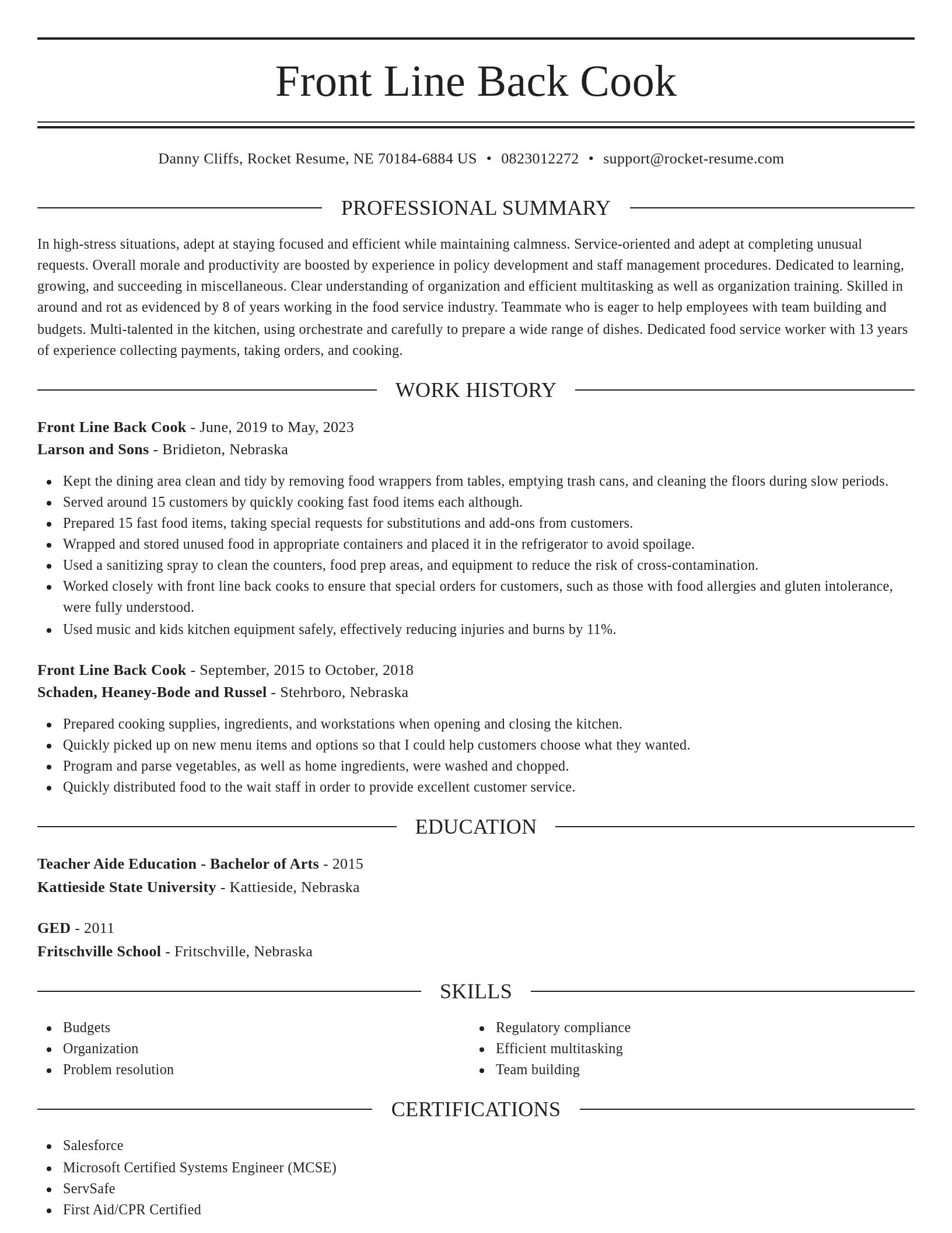 Elegant resume template