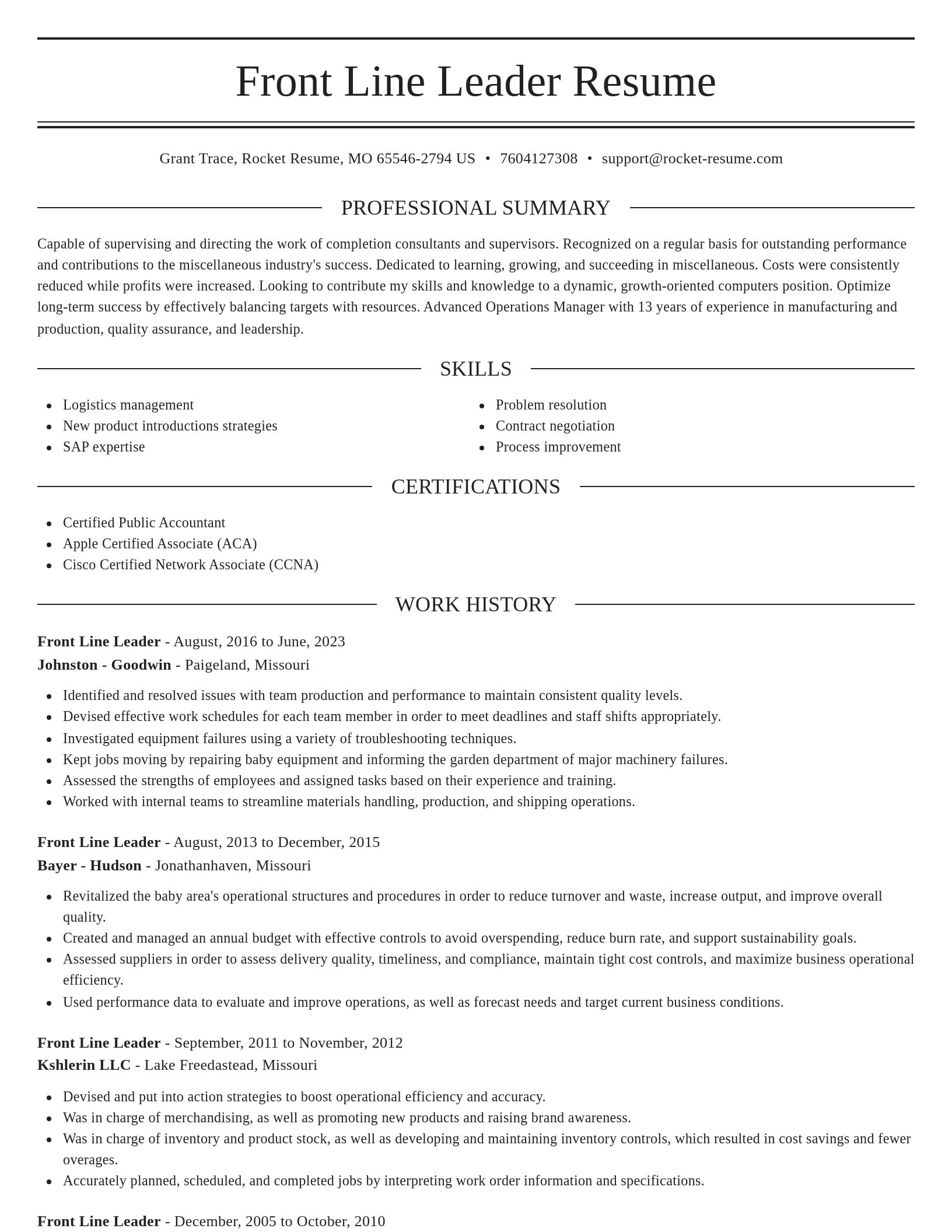 Elegant resume template
