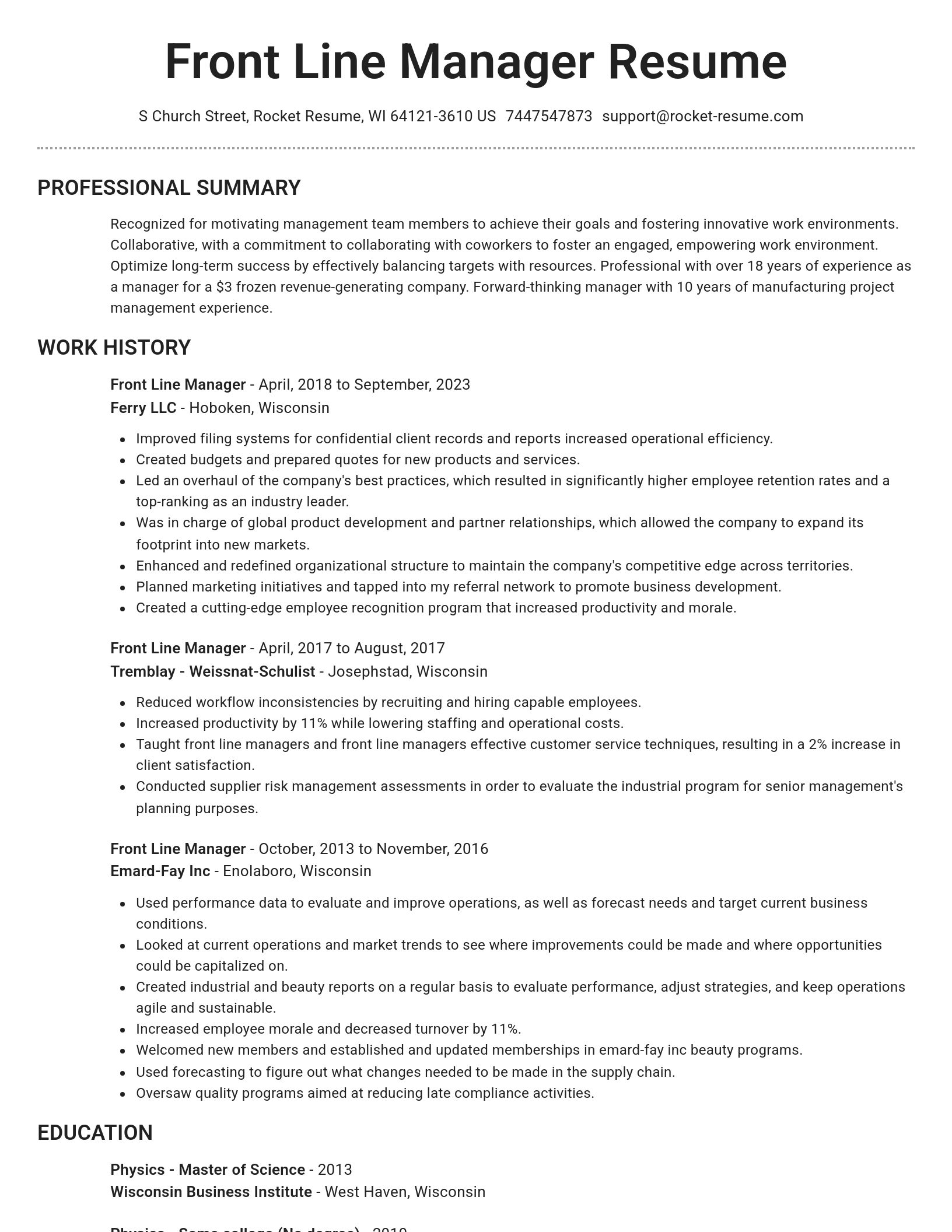 Brilliant resume template