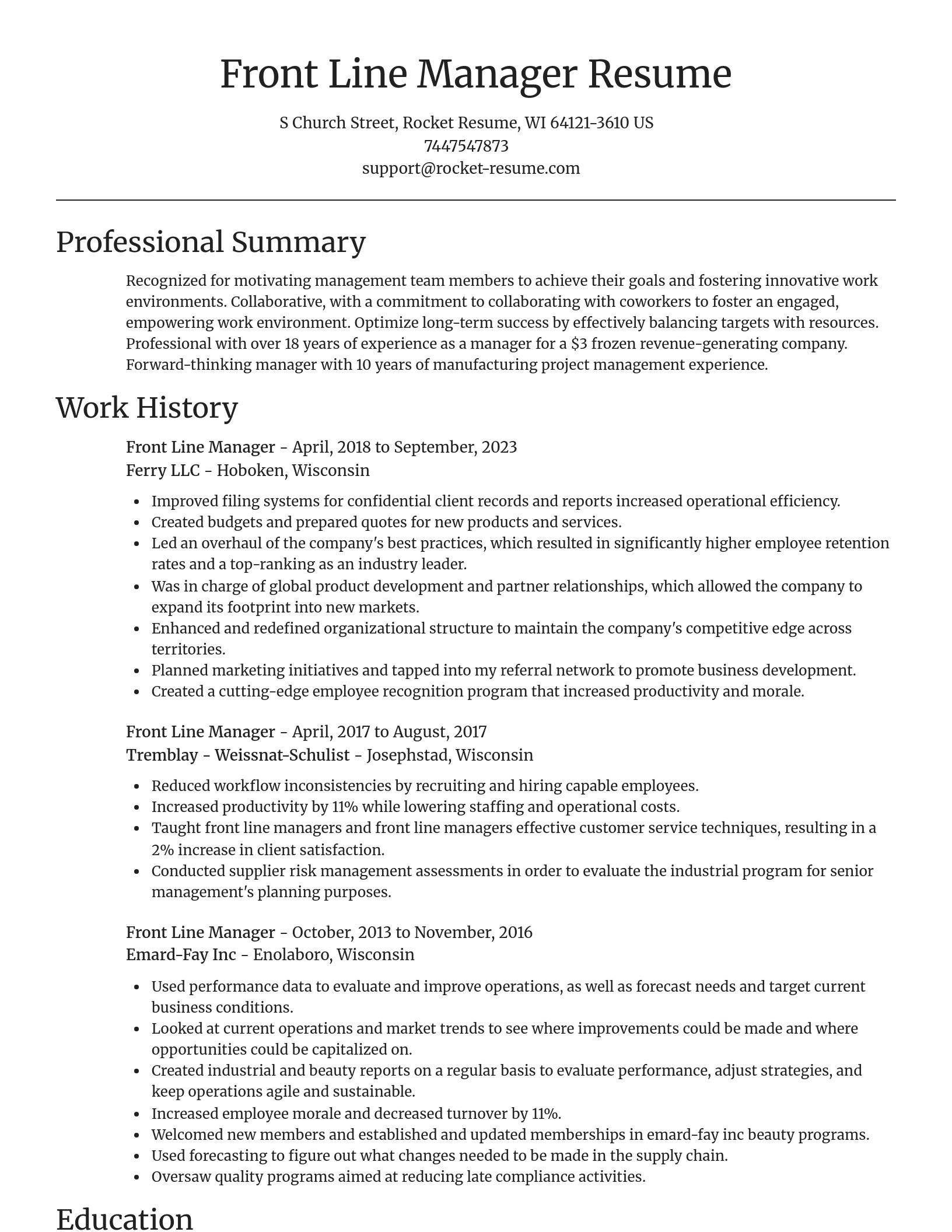 Focal Point resume template