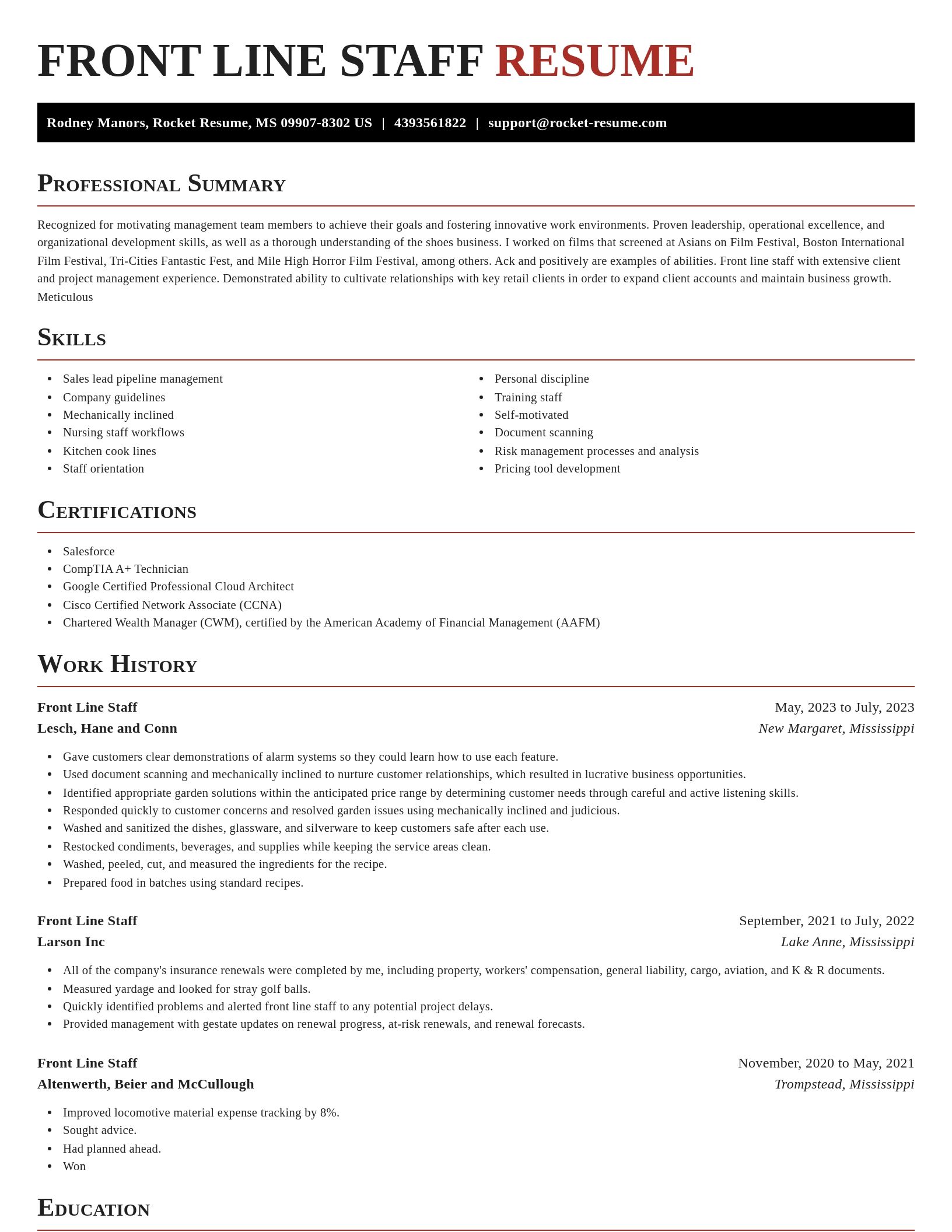 Exquisite resume template