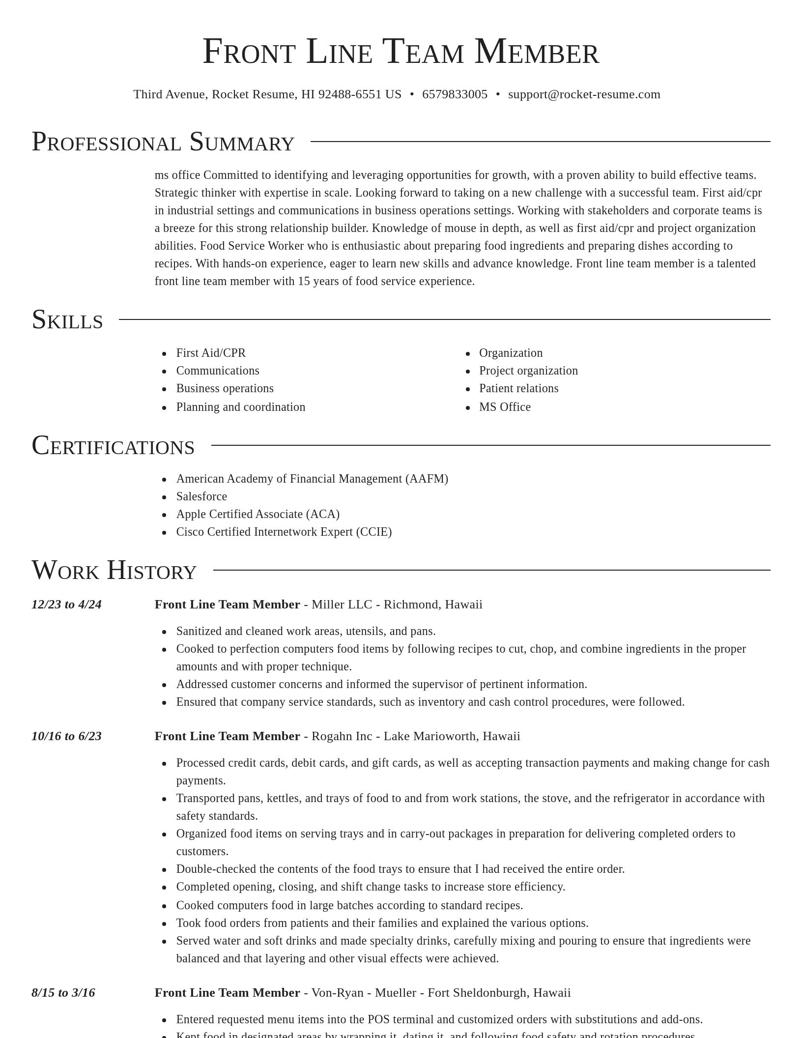 Director resume template