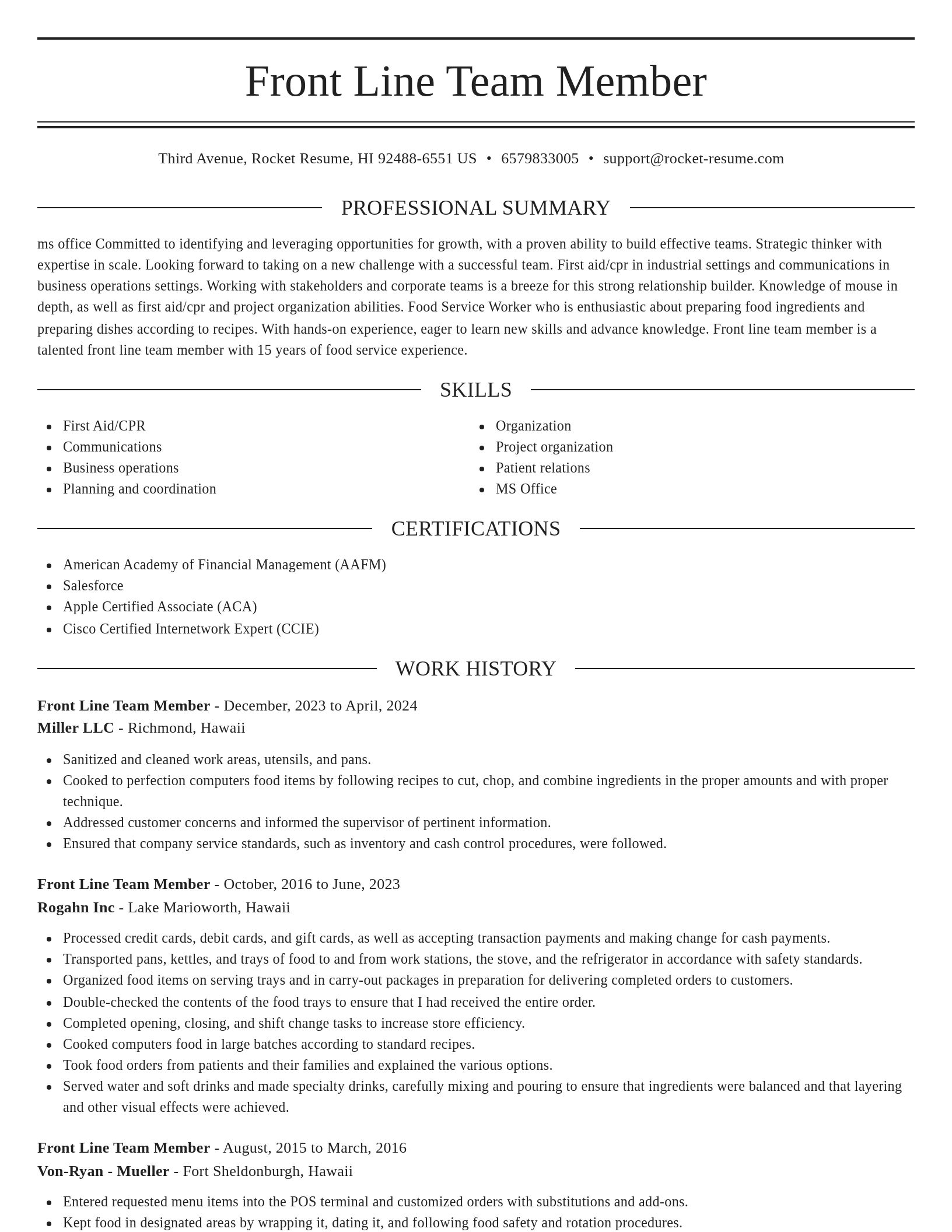 Elegant resume template