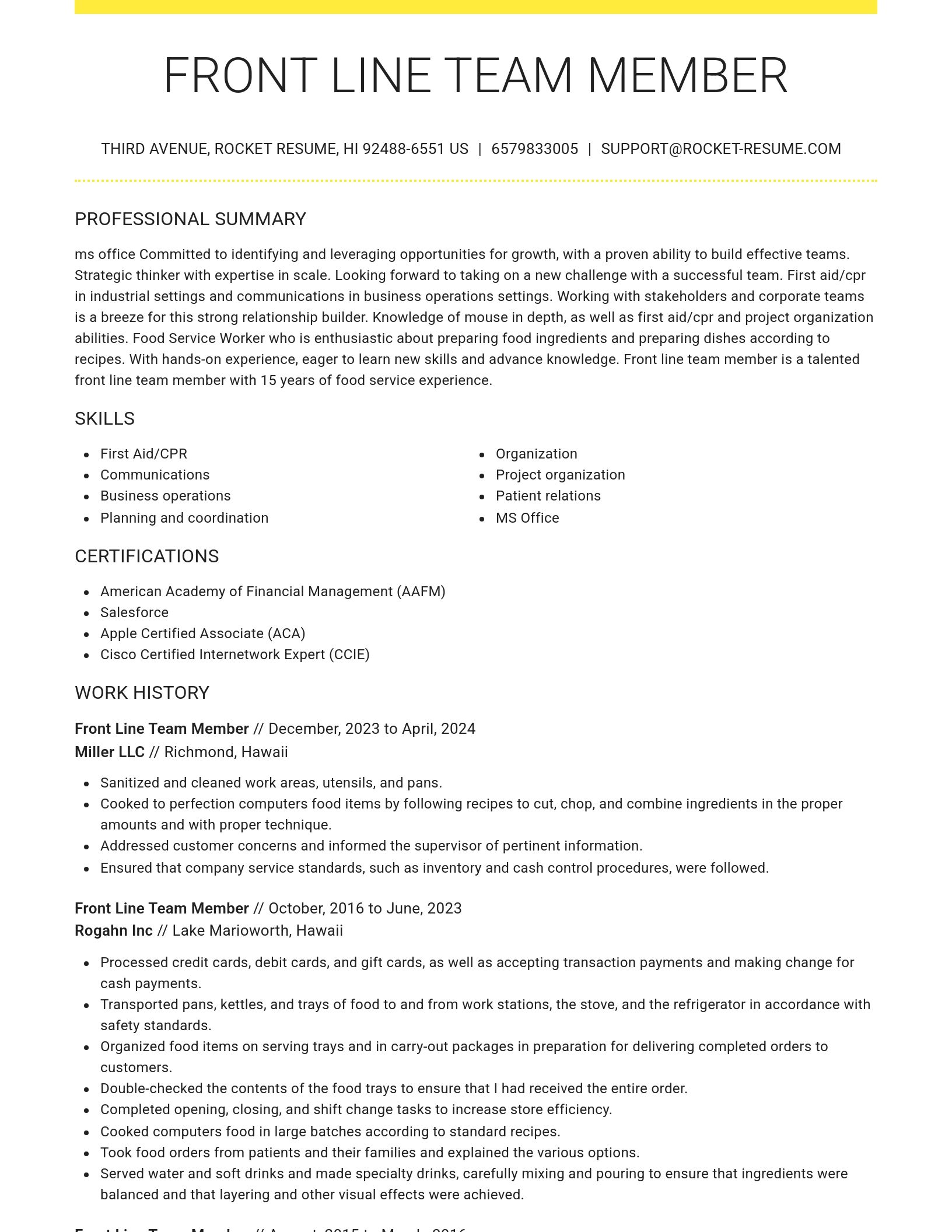 Grand resume template