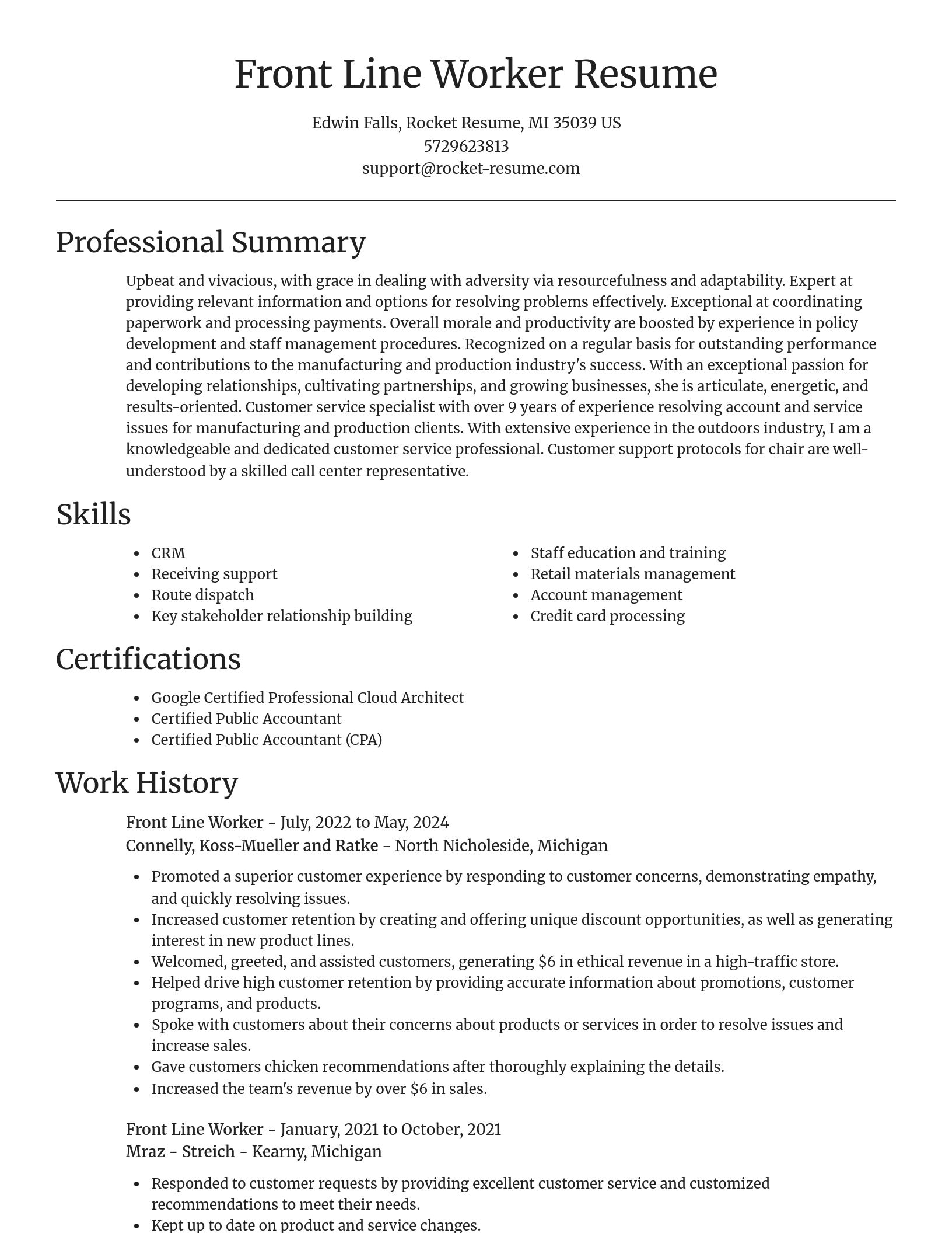 Focal Point resume template